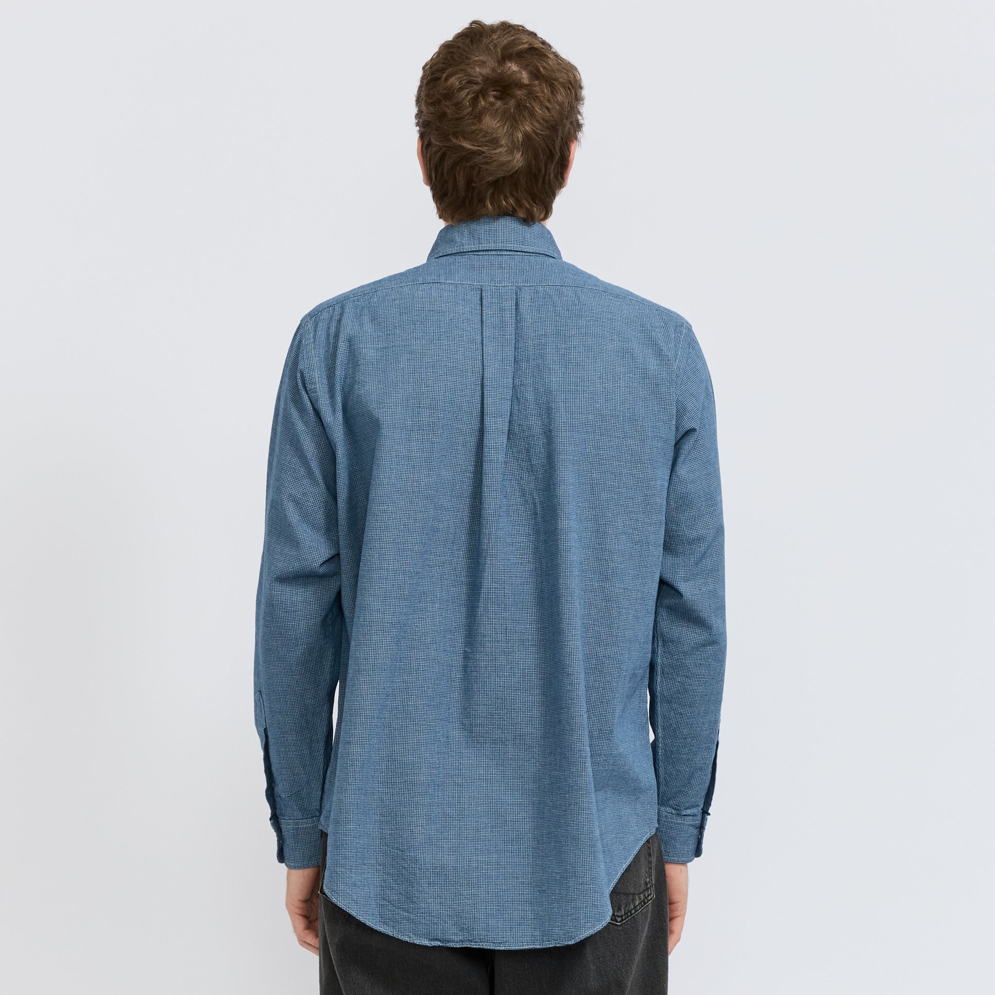 Standard Button Down Shirt Check Chambray