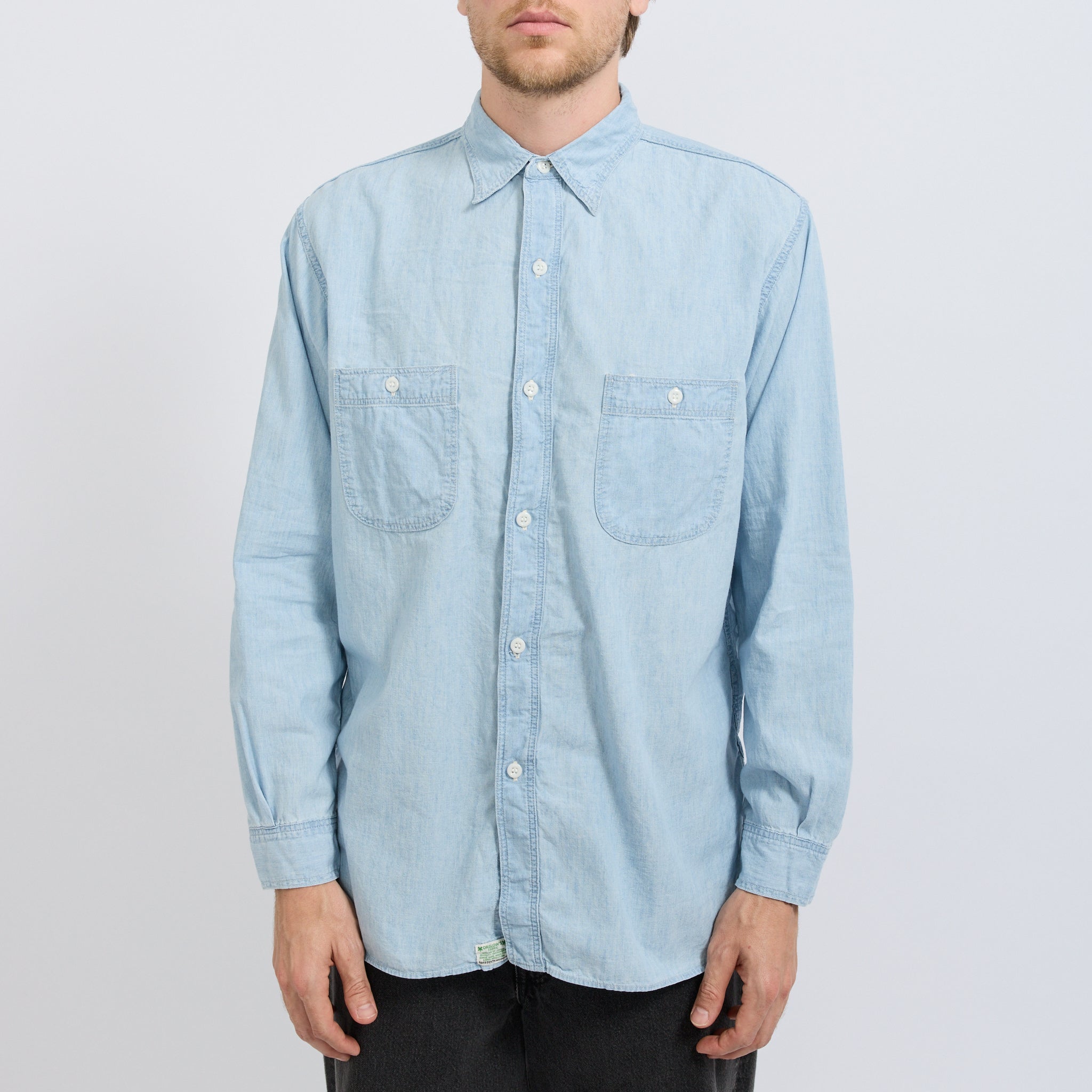 Relax Fit Chambray Work Shirt Chambray Bleached