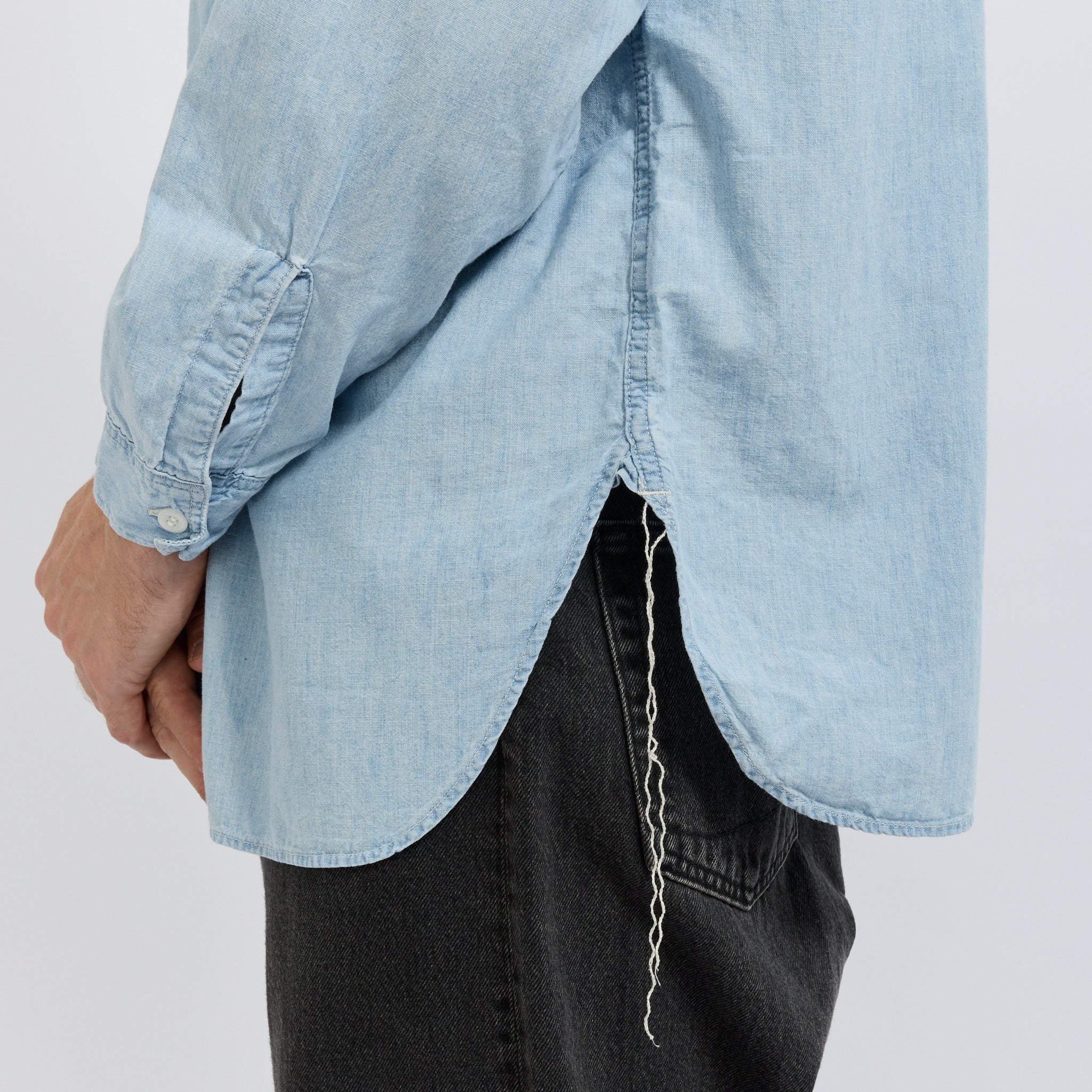 Relax Fit Chambray Work Shirt Chambray Bleached