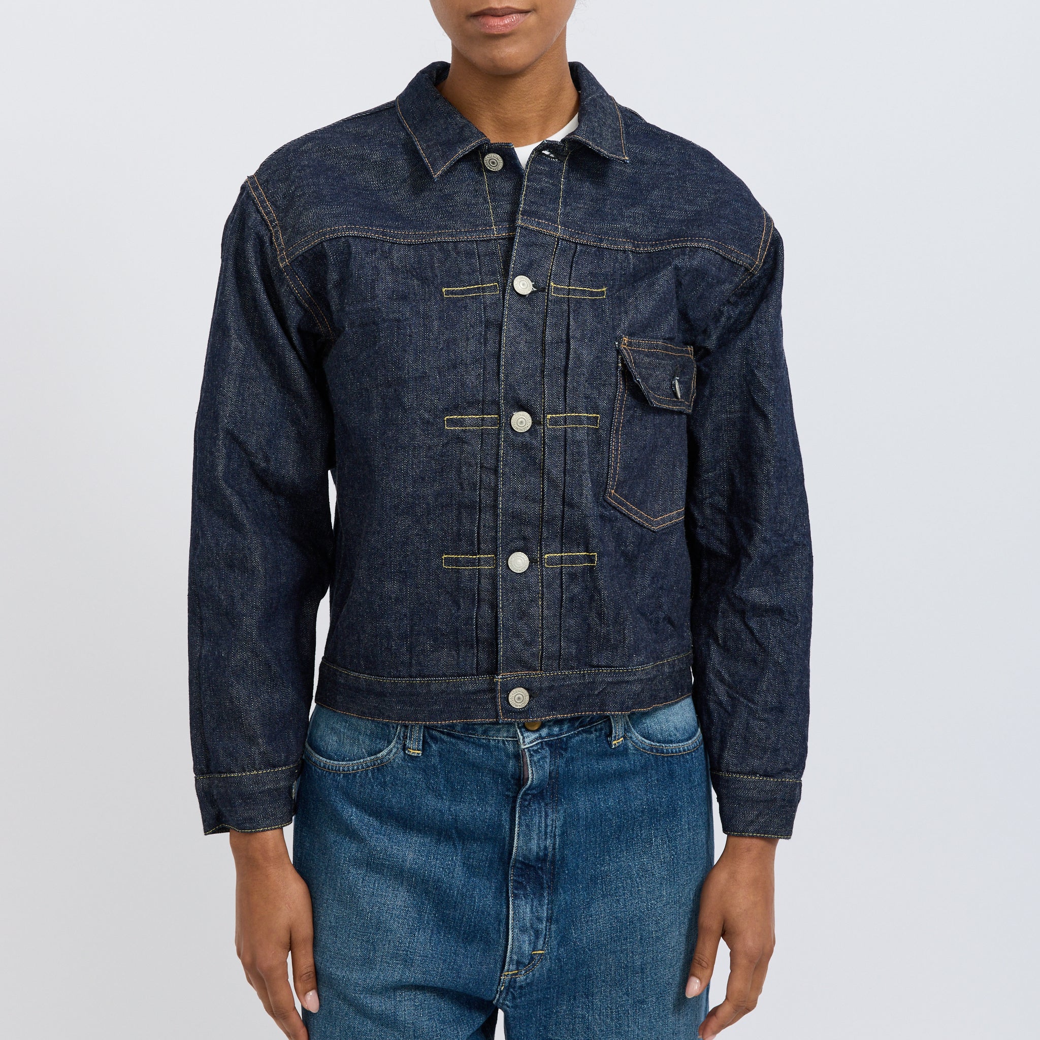 Type 1 40's Pleated Front Jacket One Wash Womens