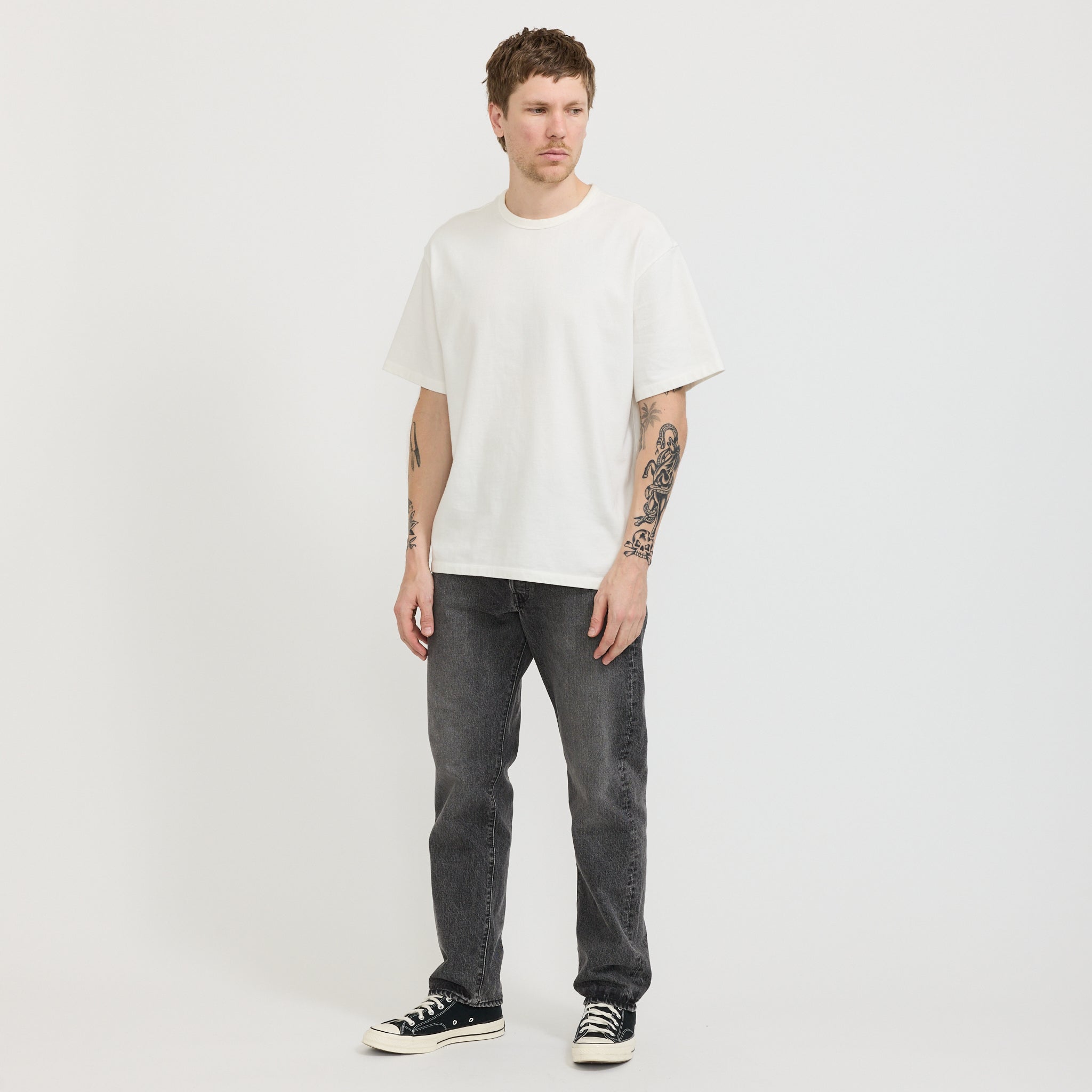 105 90's Black Denim Stone Wash