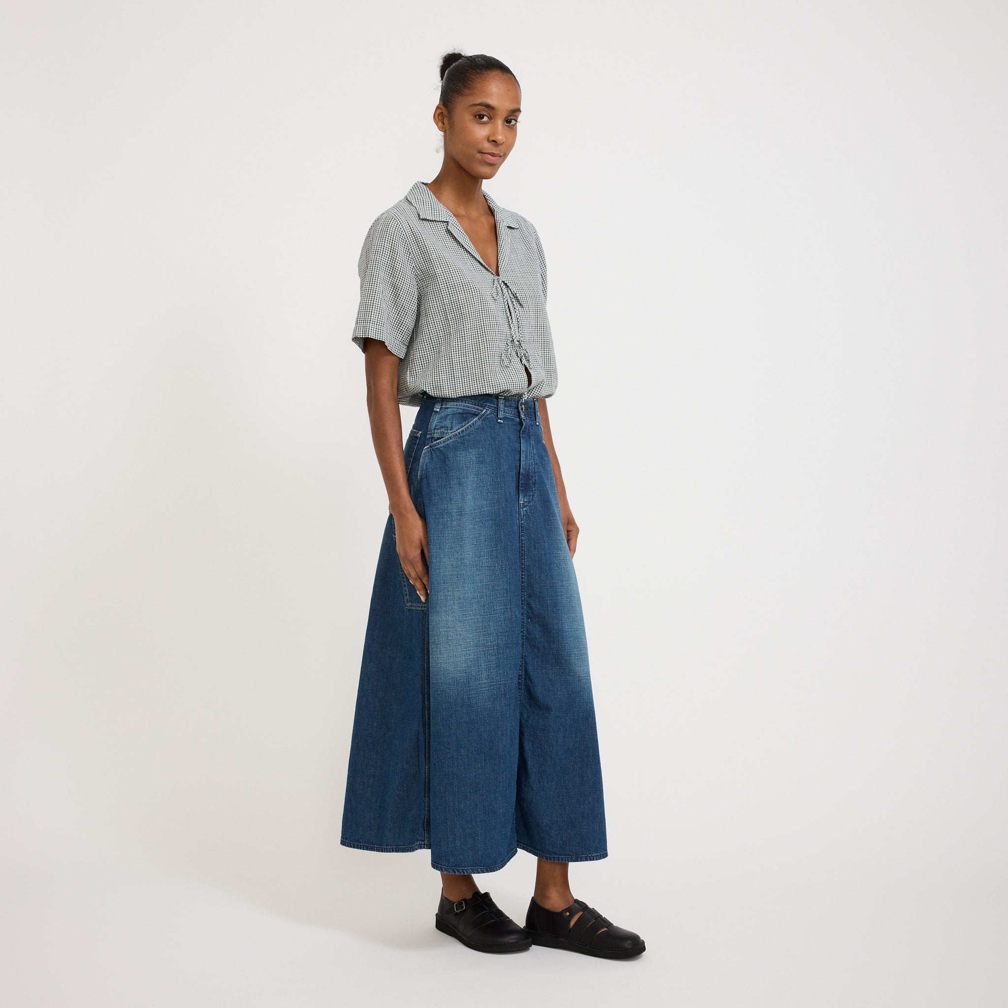 30's Painter Long Denim Skirt