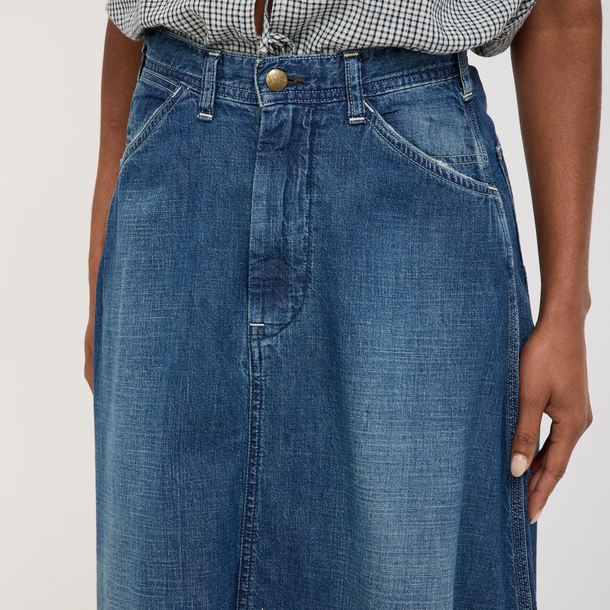 30's Painter Long Denim Skirt