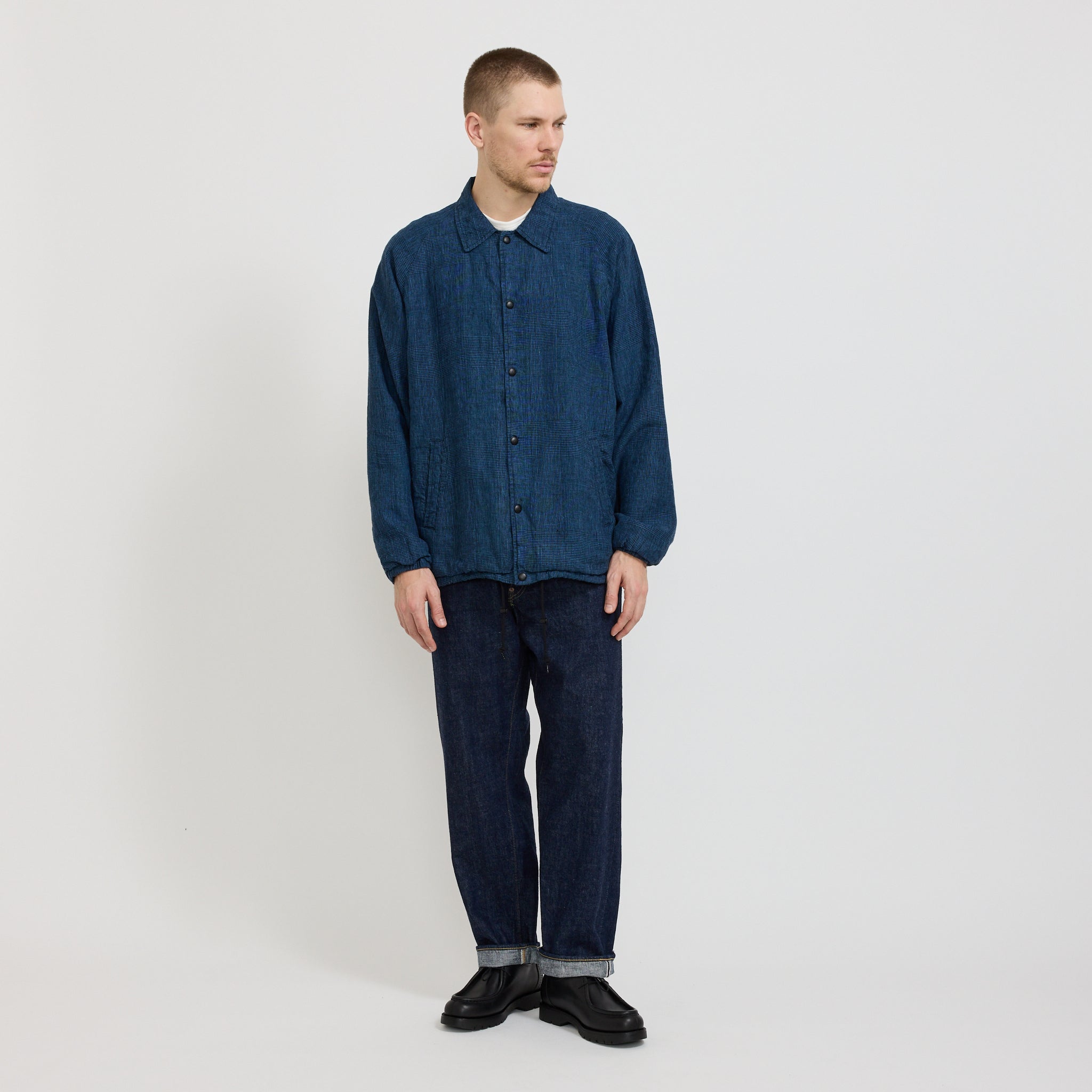 Coach Jacket Indigo Check