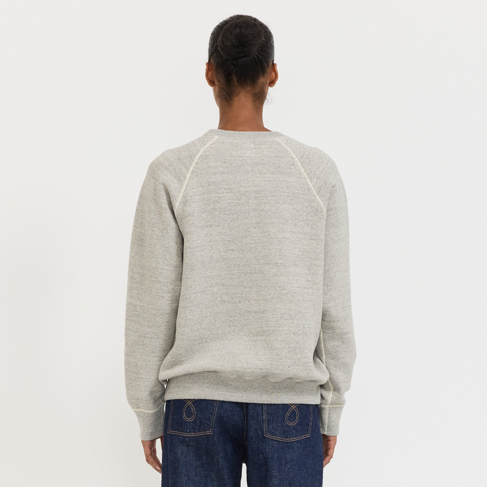 Crew Neck Sweat Shirt Heather Gray Womens