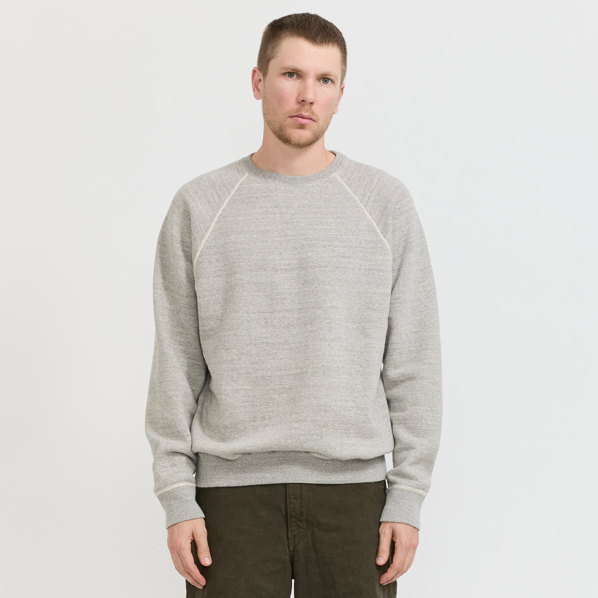 Orslow | Crew Neck Sweat Shirt Heather Gray | Maplestore