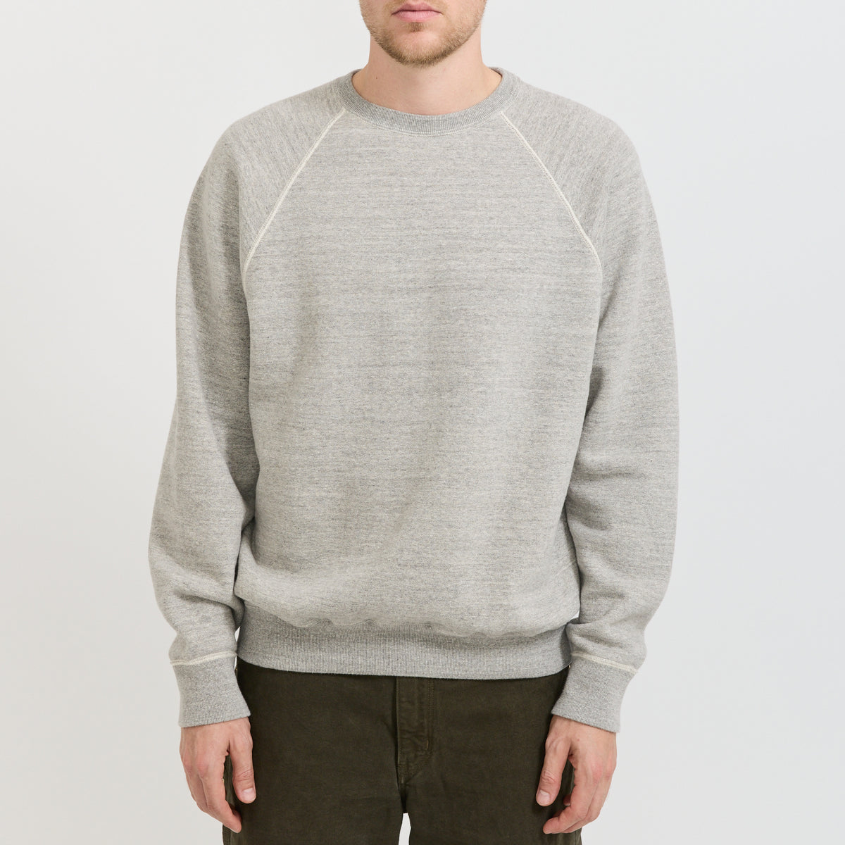 Orslow | Crew Neck Sweat Shirt Heather Gray | Maplestore
