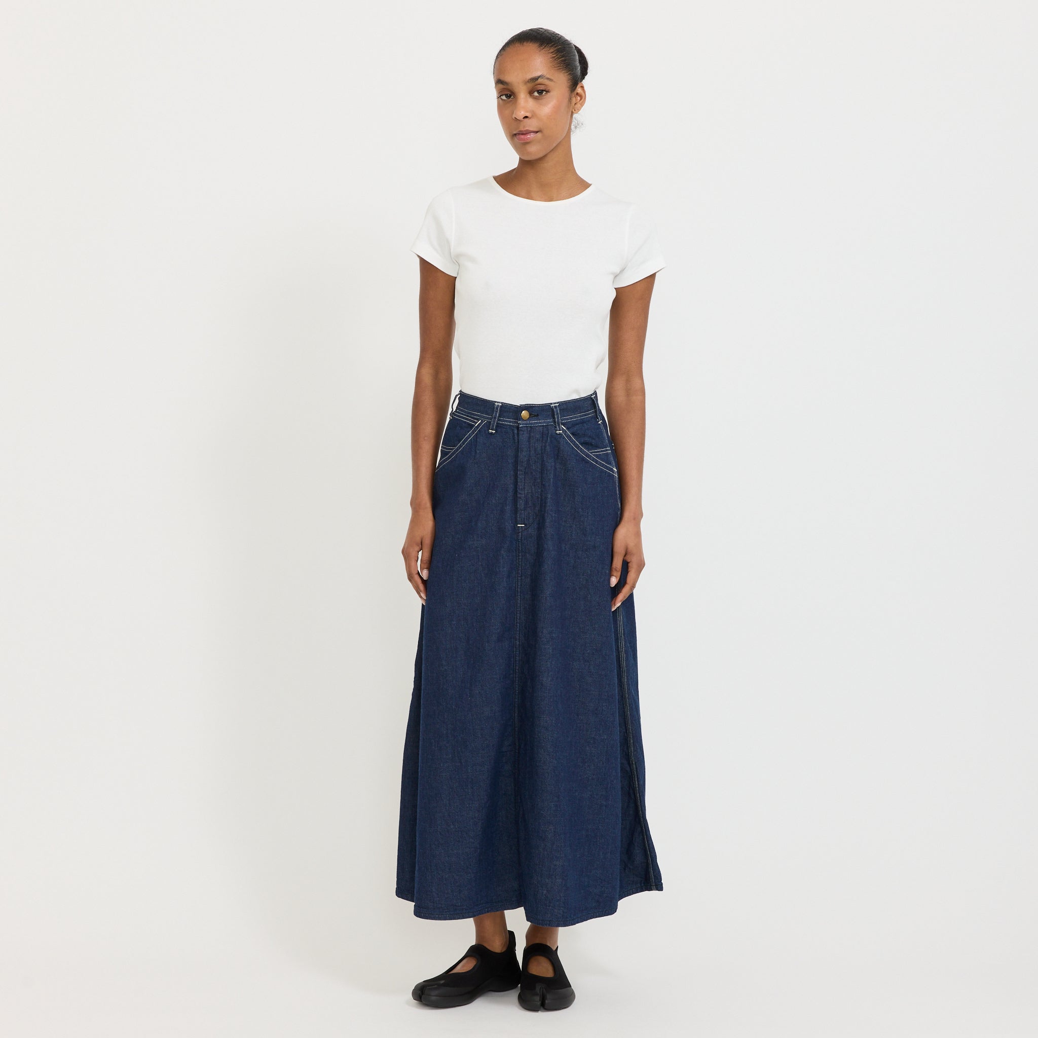 Denim Painter Long Skirt