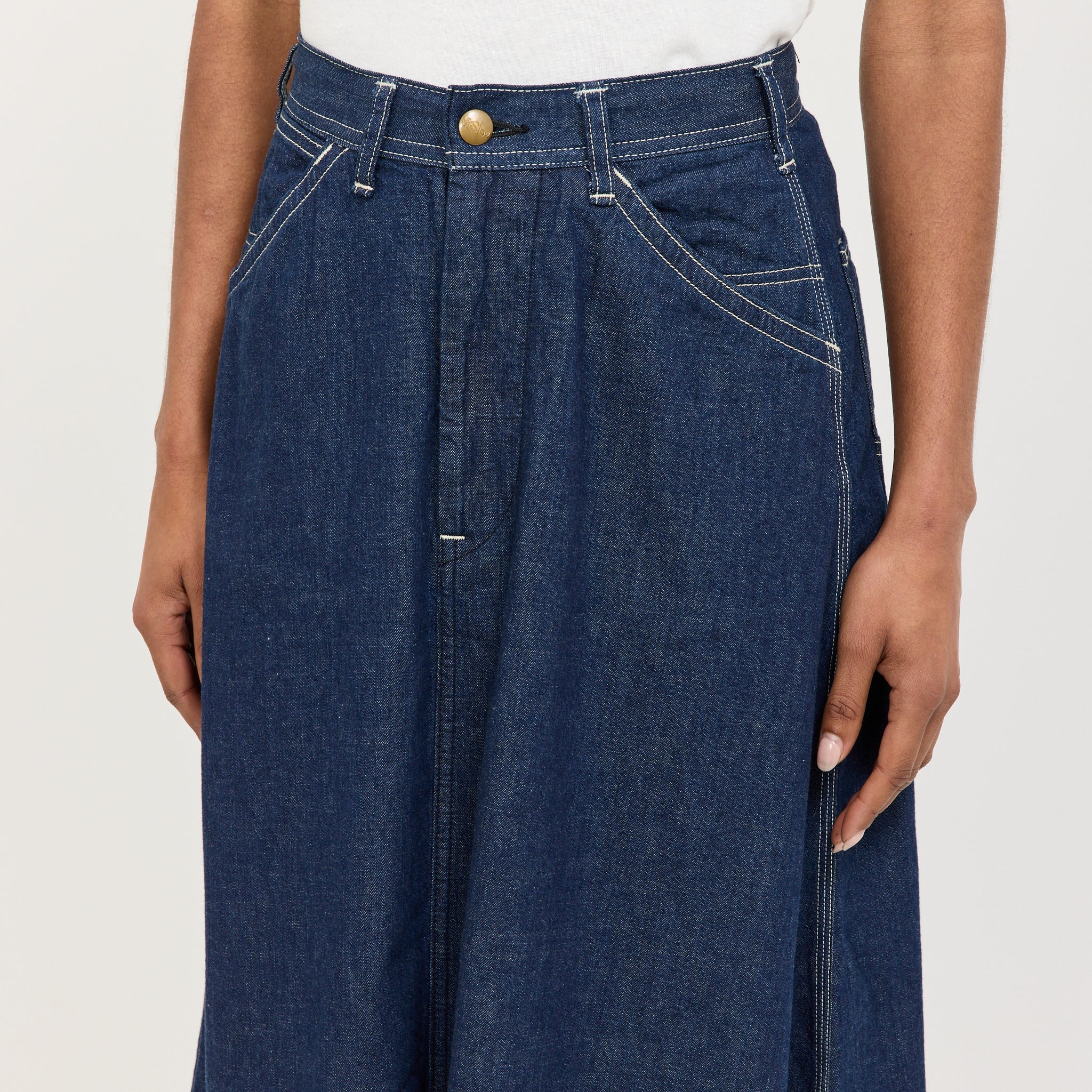 Denim Painter Long Skirt