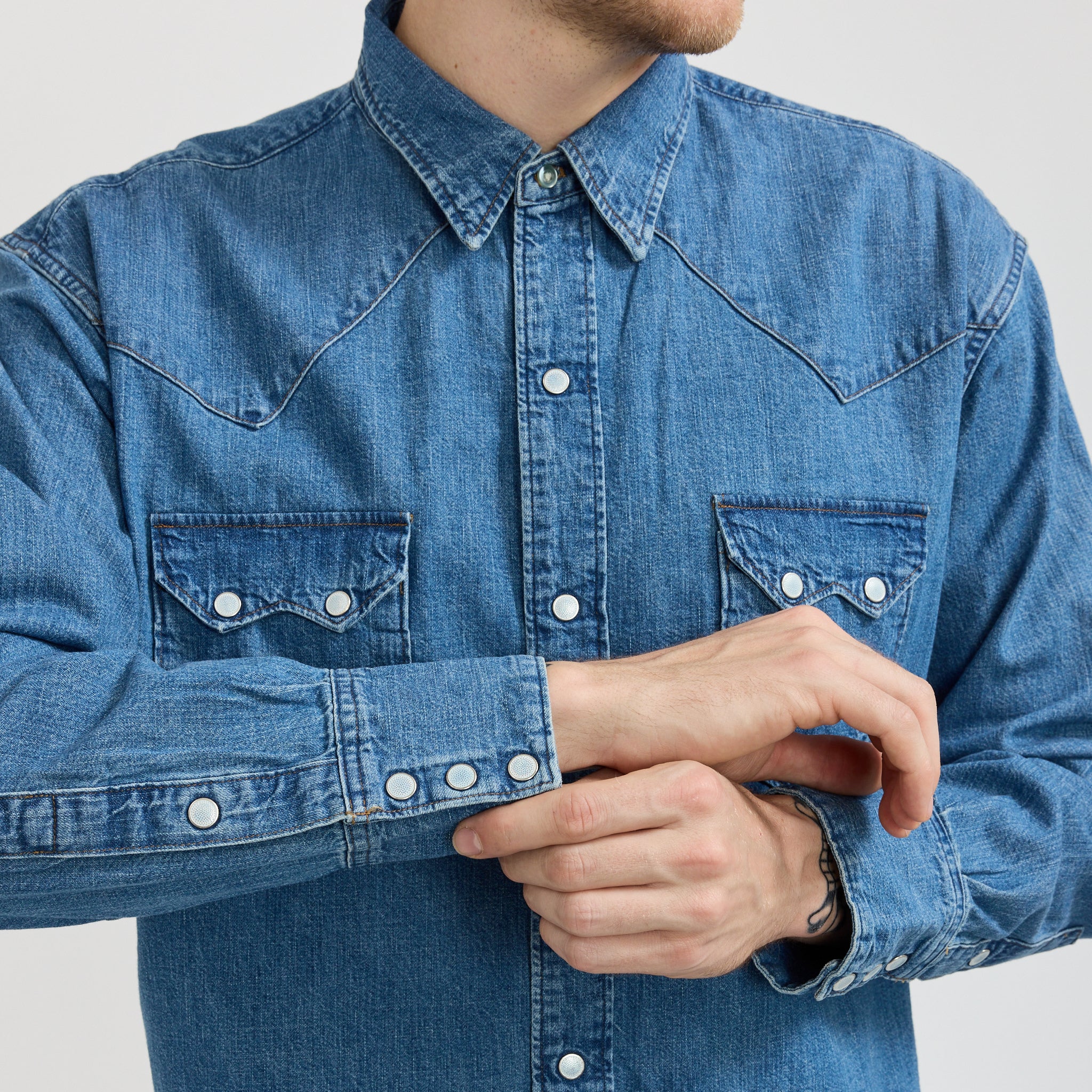 Orslow | Denim Western Shirt Denim Used | Maplestore