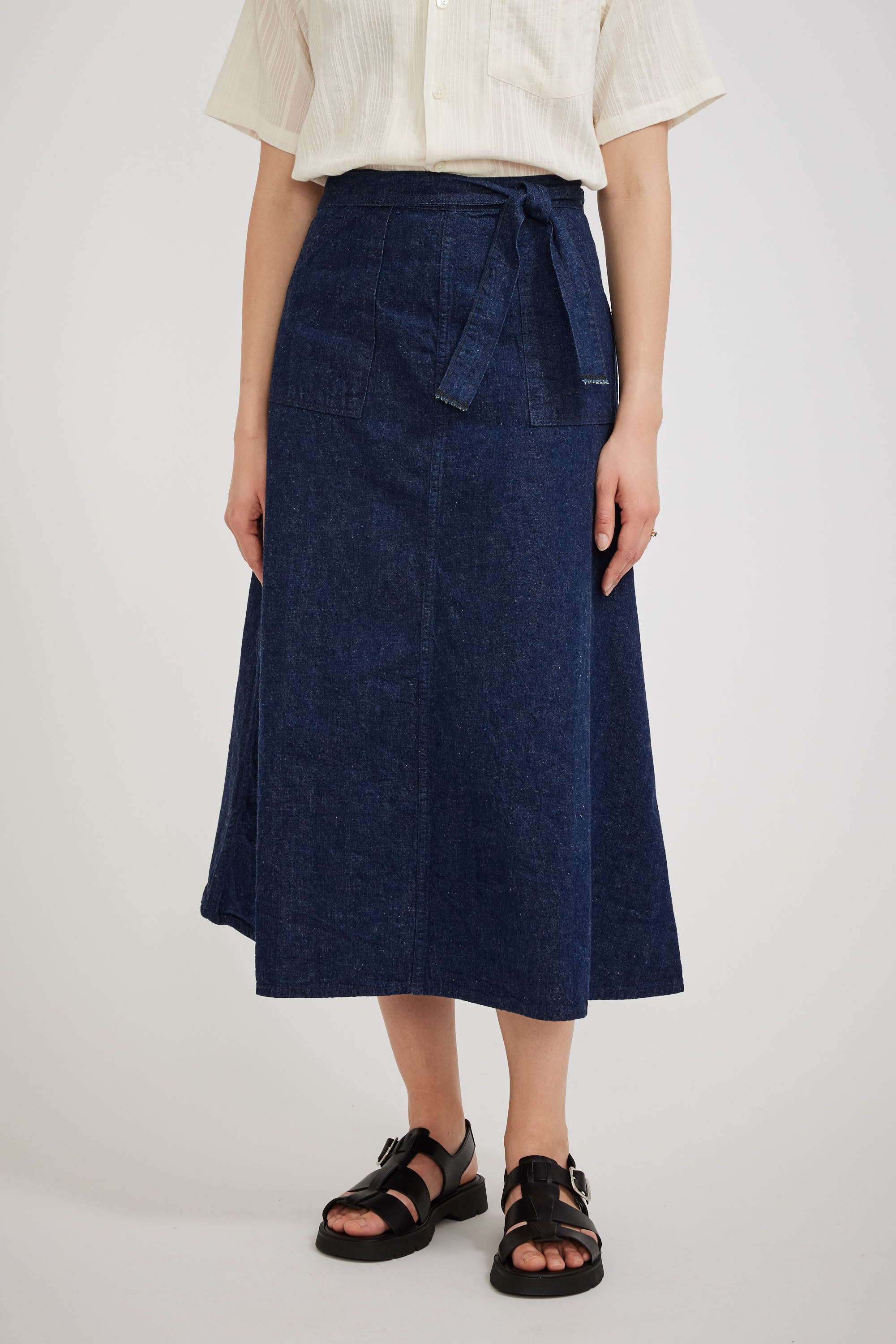 Orslow | Denim Wrap Long Skirt One Wash | Maplestore