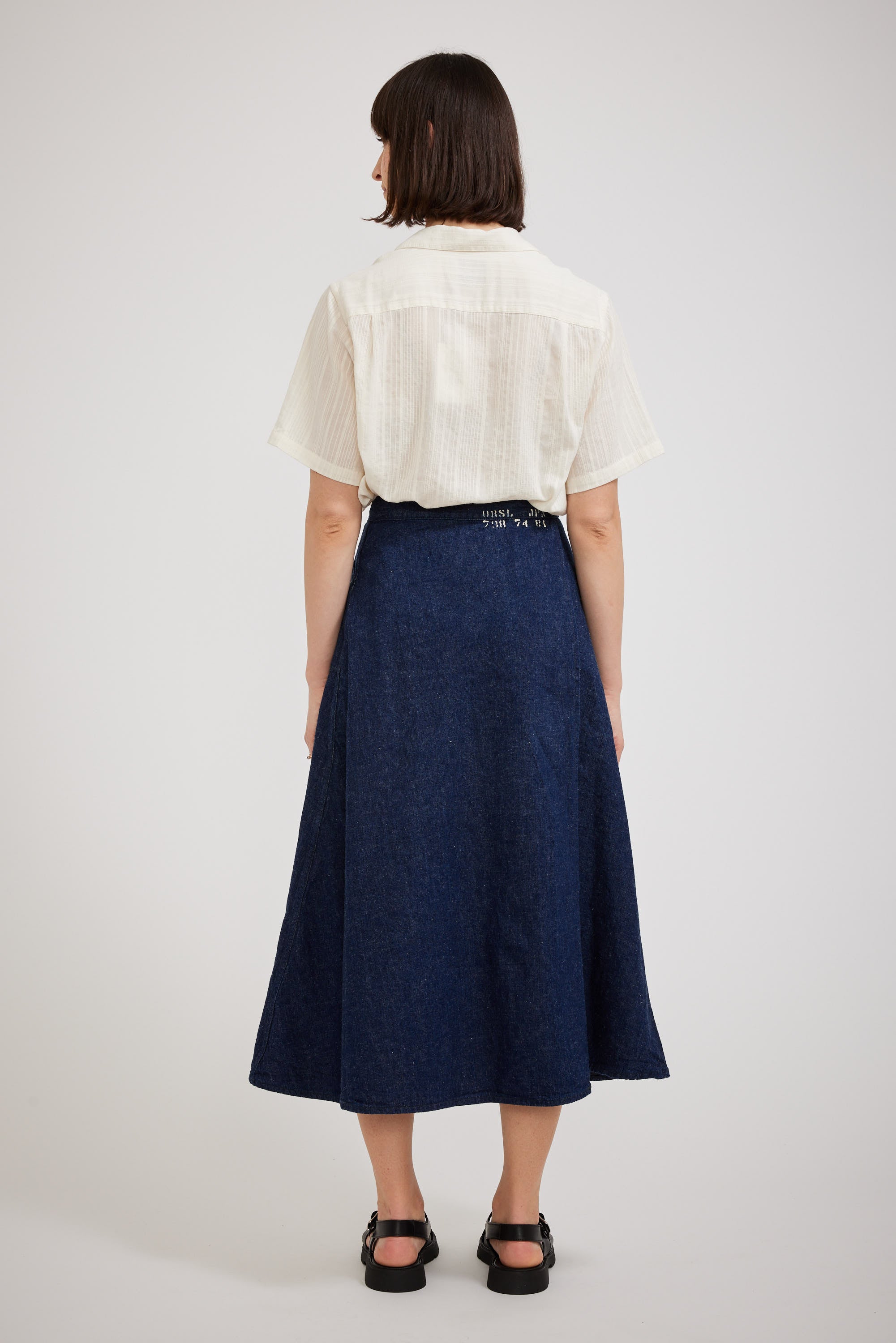 Orslow | Denim Wrap Long Skirt One Wash | Maplestore