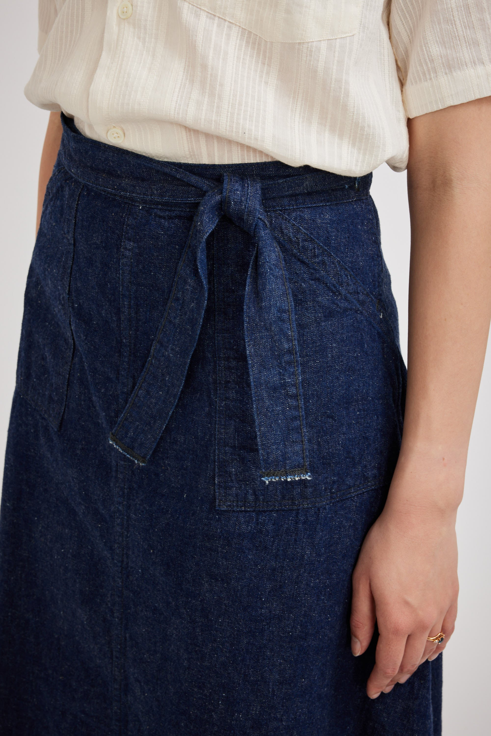 Orslow Denim Wrap Long Skirt One Wash Maplestore