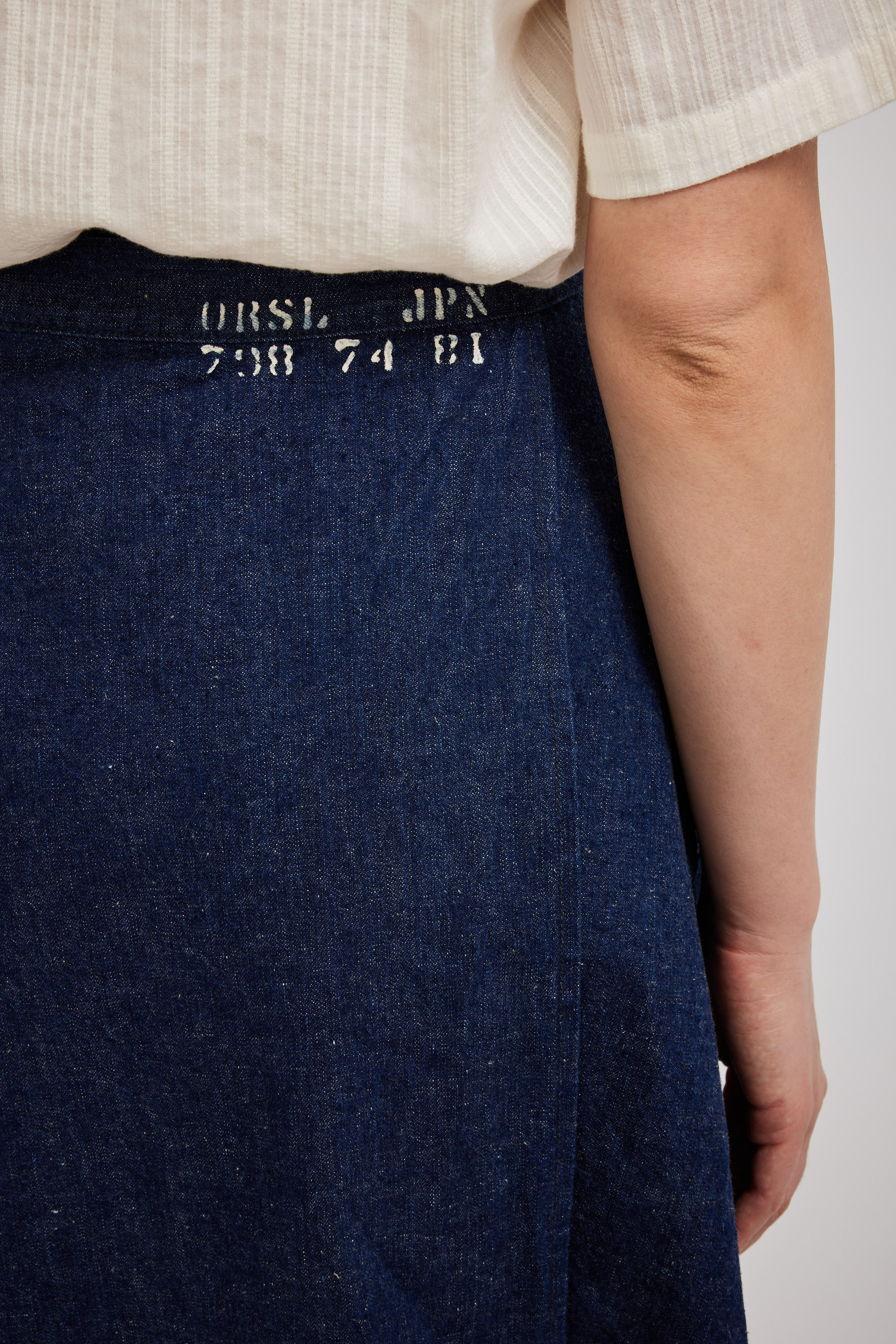 Orslow | Denim Wrap Long Skirt One Wash | Maplestore