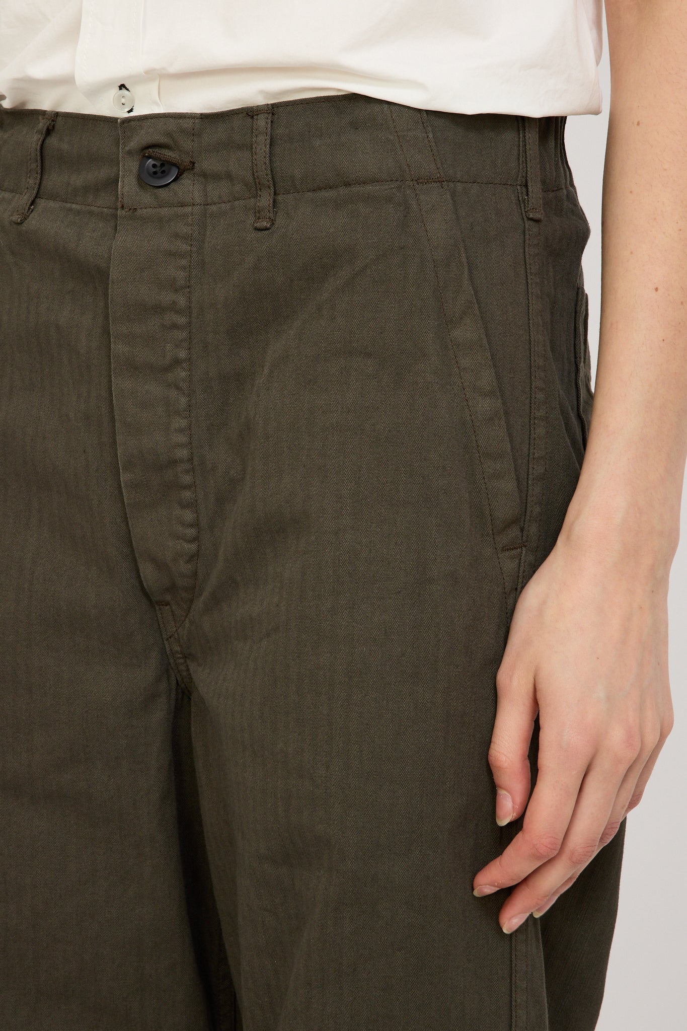 Orslow | Wide Fit French Works Pants Coffee Brown Womens | Maplestore