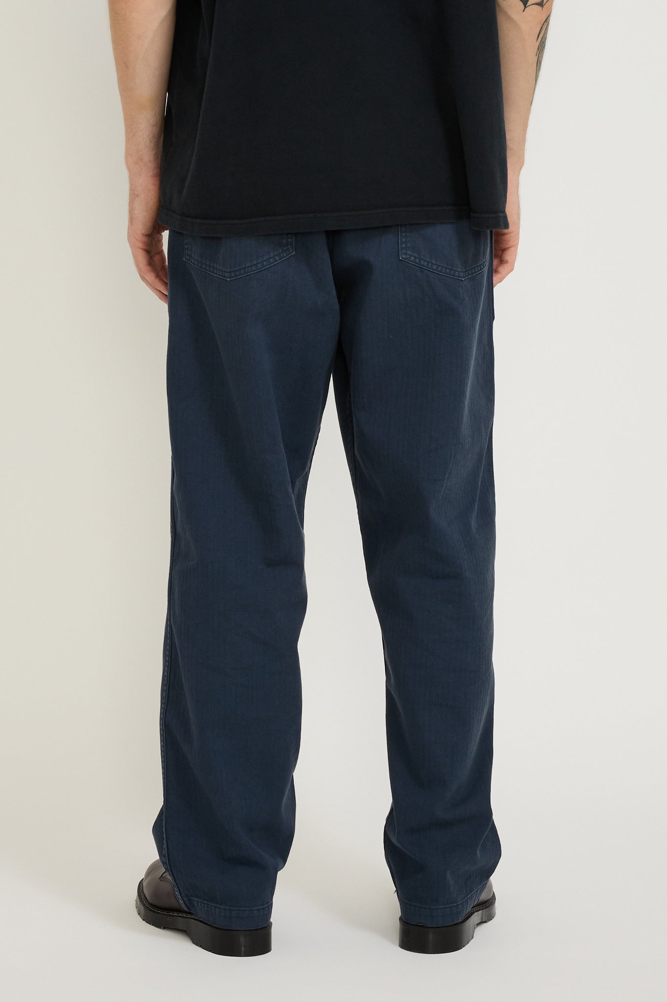 Herringbone Twill Summer Fatigue Pants Navy