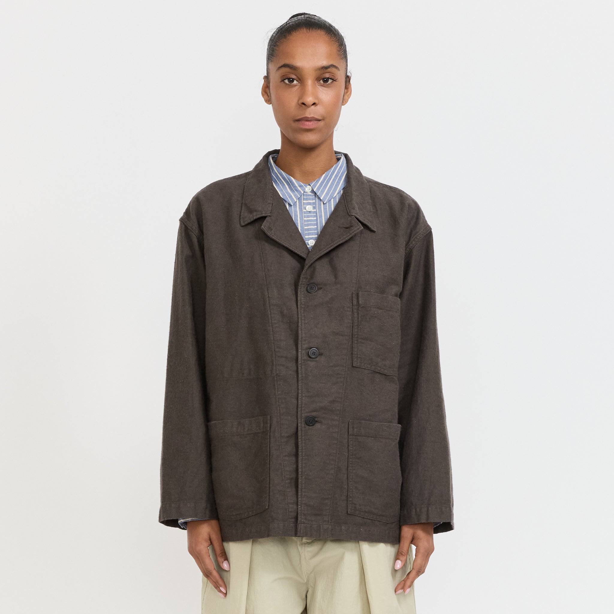 Moleskin Relax Fit Simple Work Jacket Charcoal Grey | Maplestore