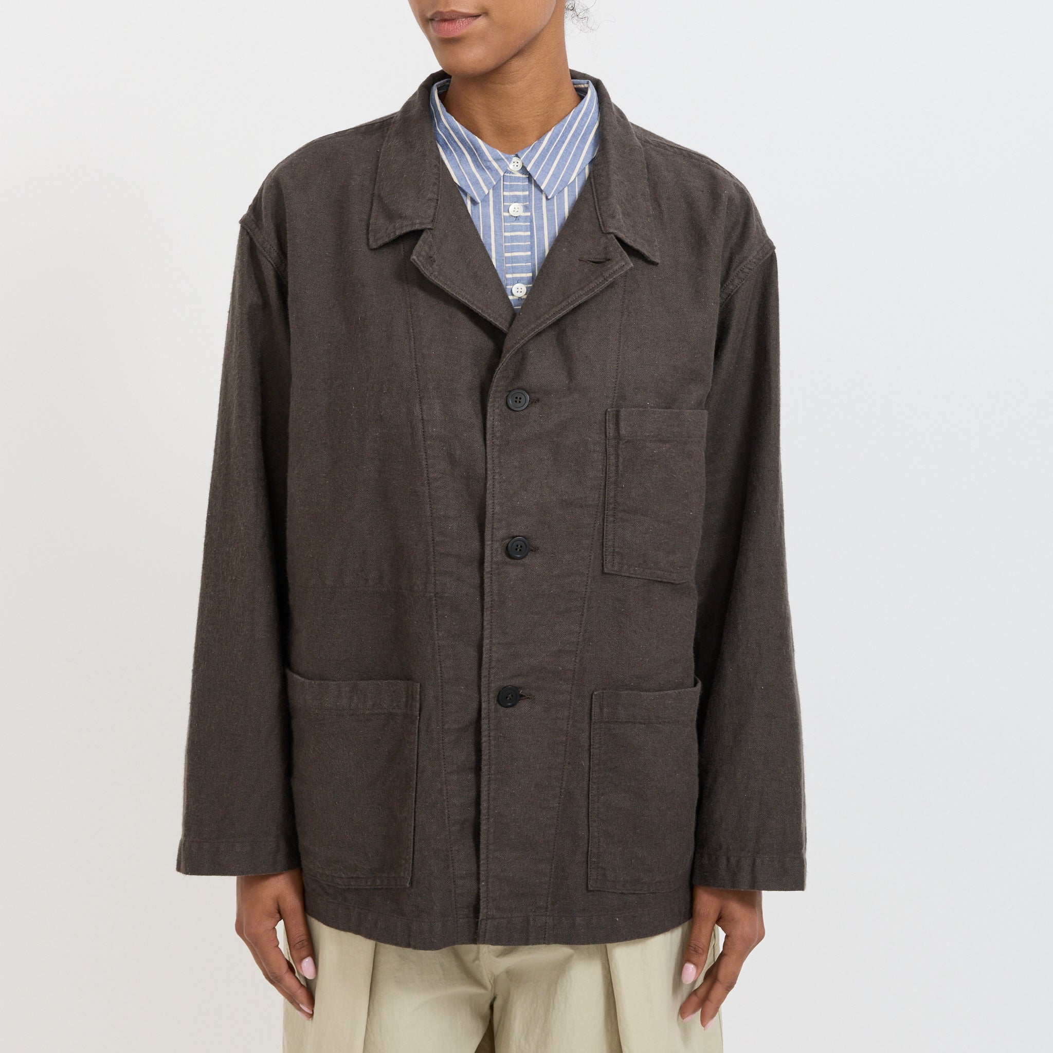 Moleskin Relax Fit Simple Work Jacket Charcoal Grey
