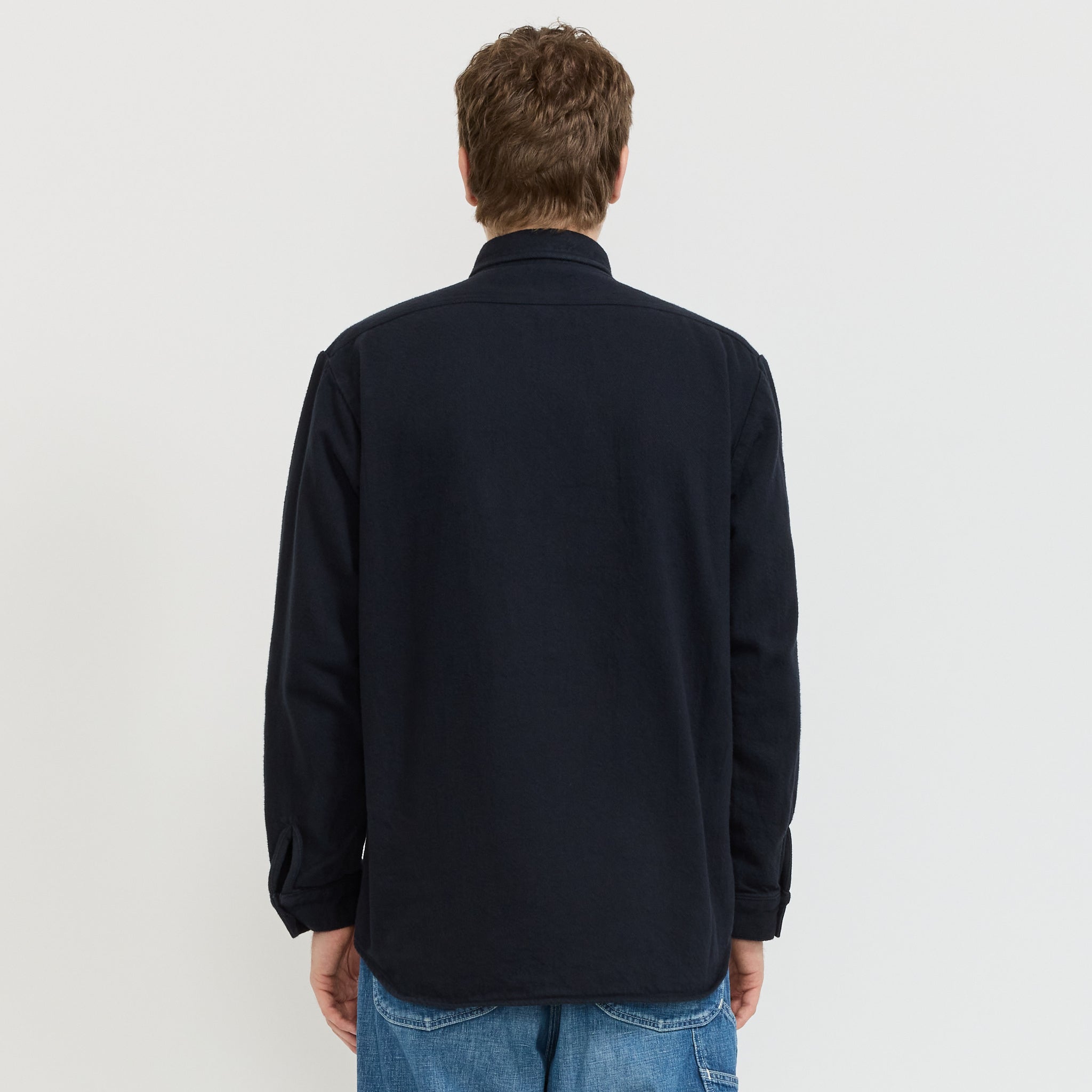Heavyweight Flannel Shirt Navy