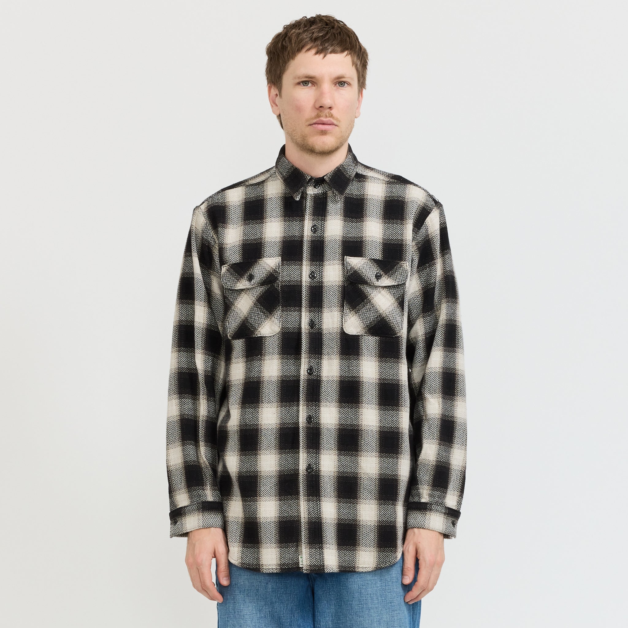 Heavyweight Flannel Shirt Black Check
