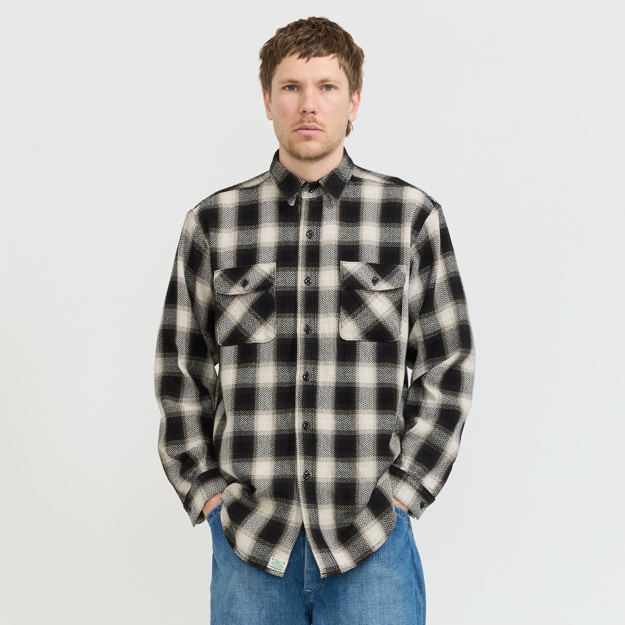 Heavyweight Flannel Shirt Black Check