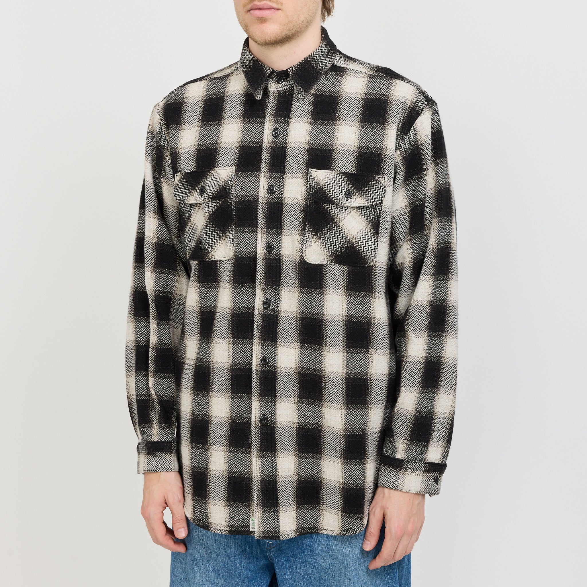 Heavyweight Flannel Shirt Black Check