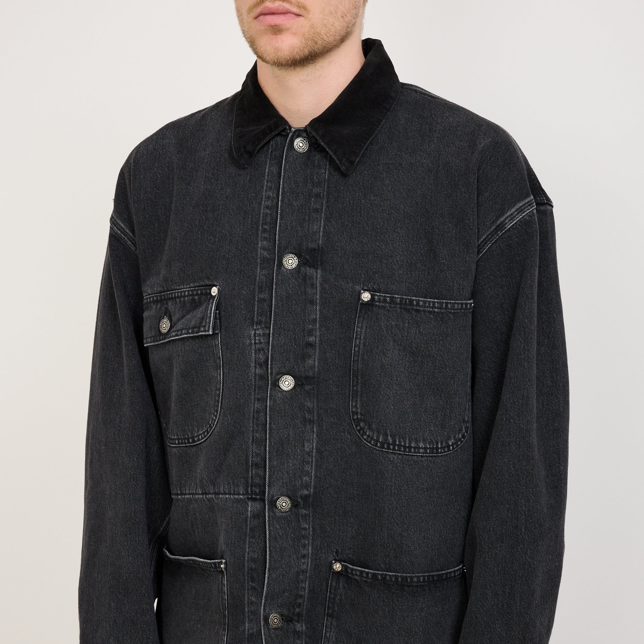 Orslow | Relax Fit Coverall Black Denim Stone | Maplestore