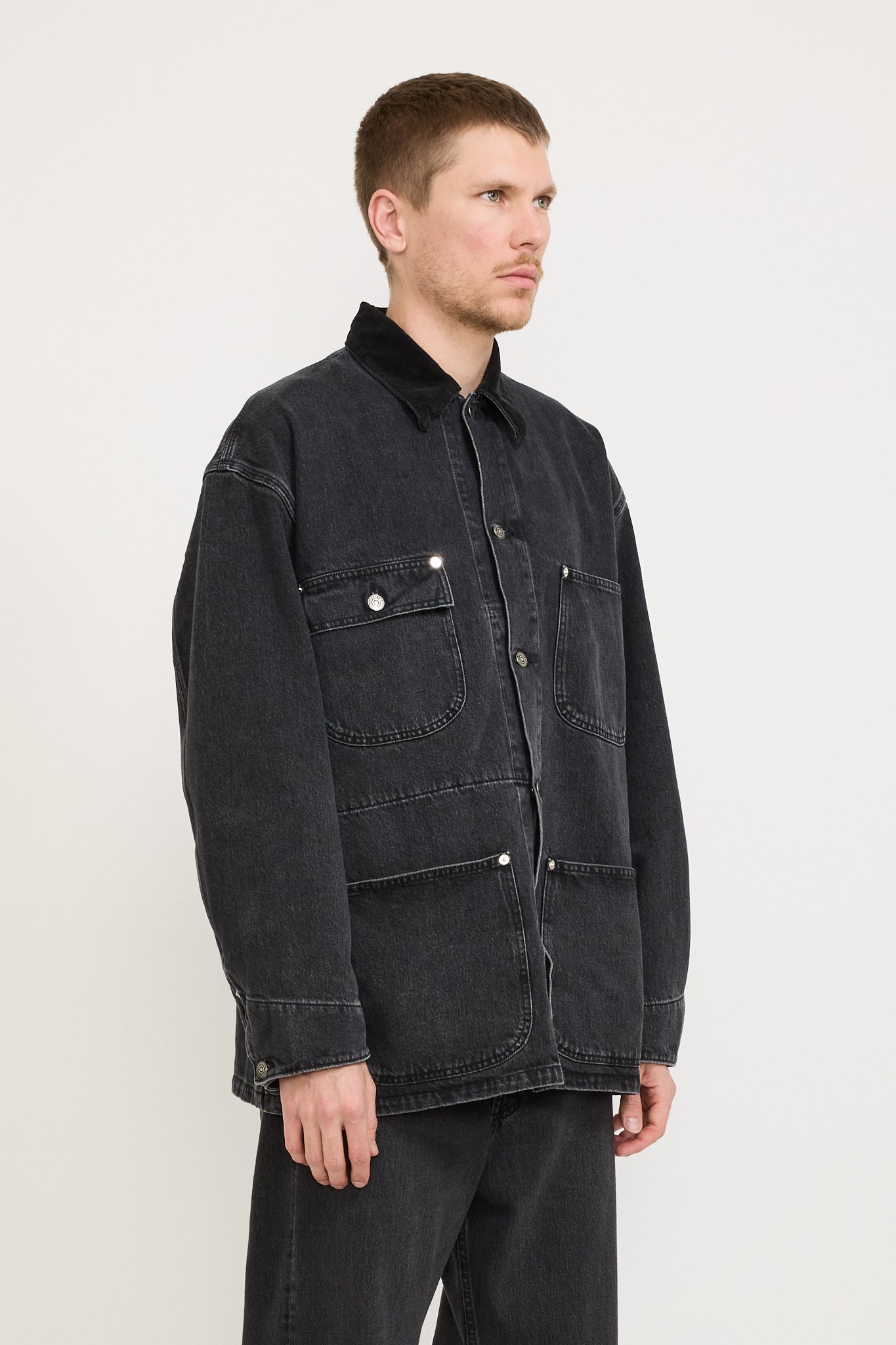 Orslow | Relax Fit Coverall Black Denim Stone | Maplestore