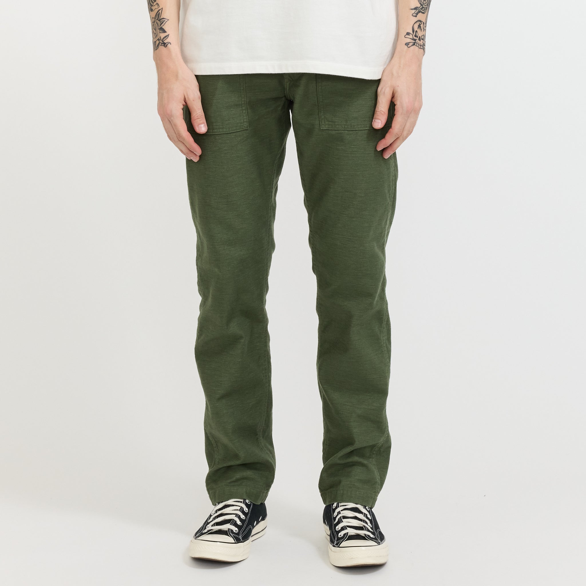 Slim Fit Fatigue Pants Green