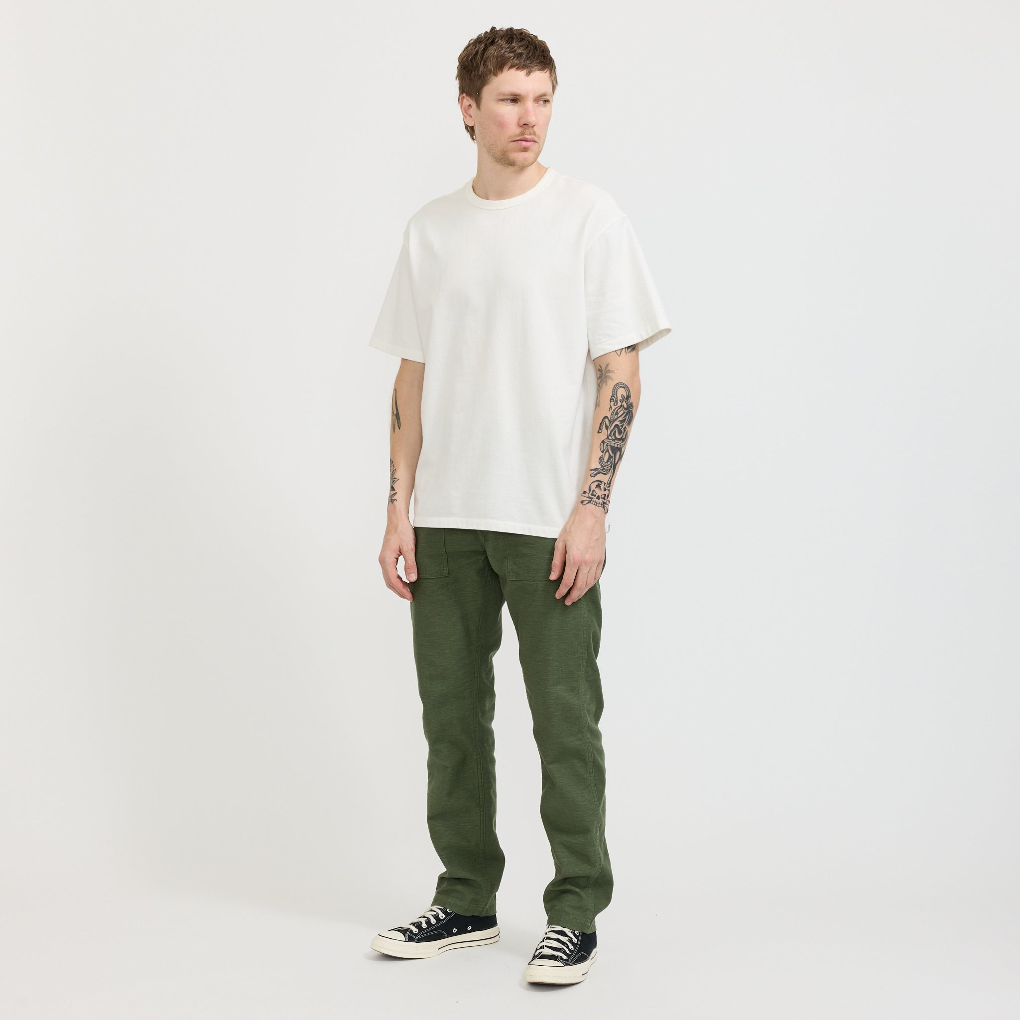 Slim Fit Fatigue Pants Green
