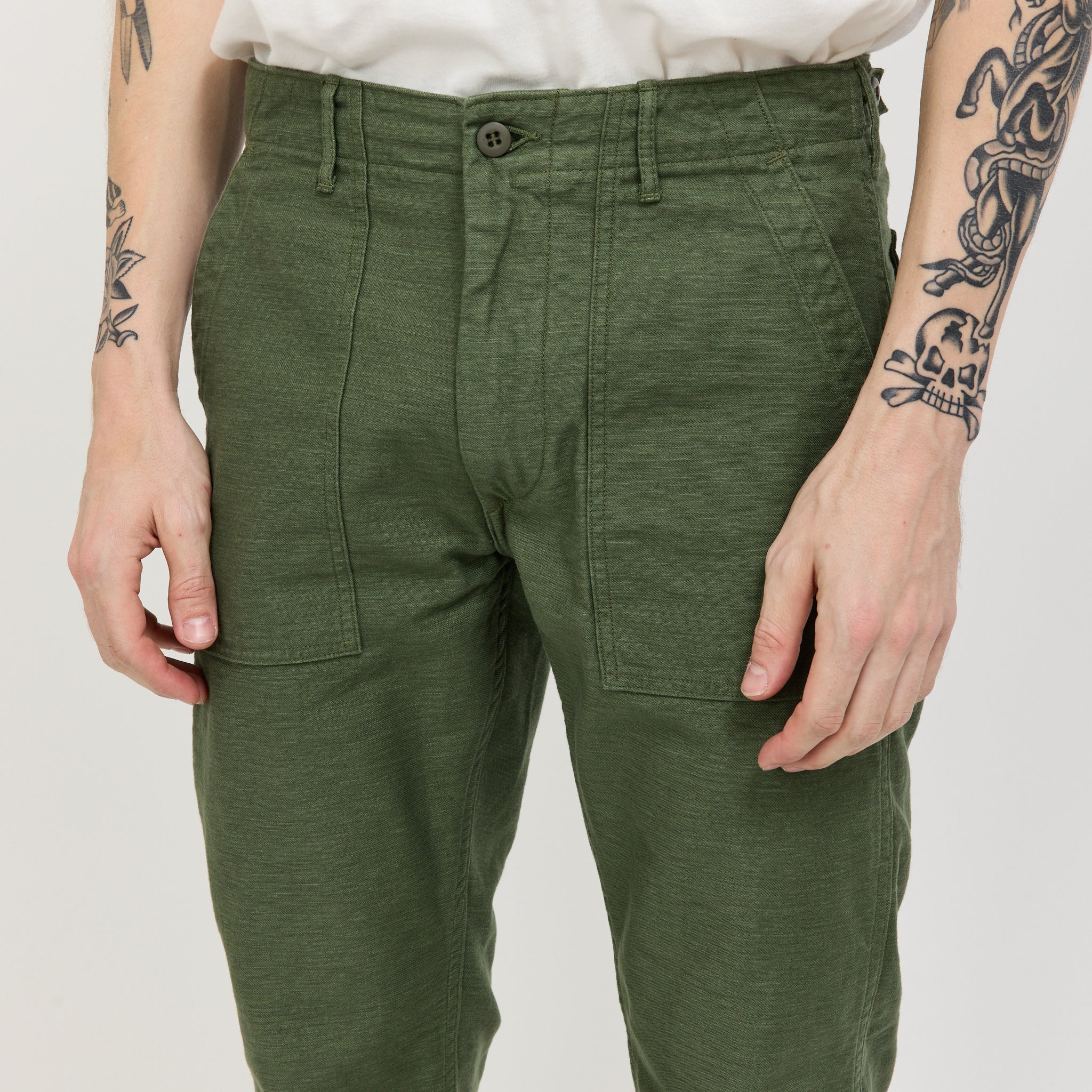 Orslow | Slim Fit Fatigue Pants Green | Maplestore