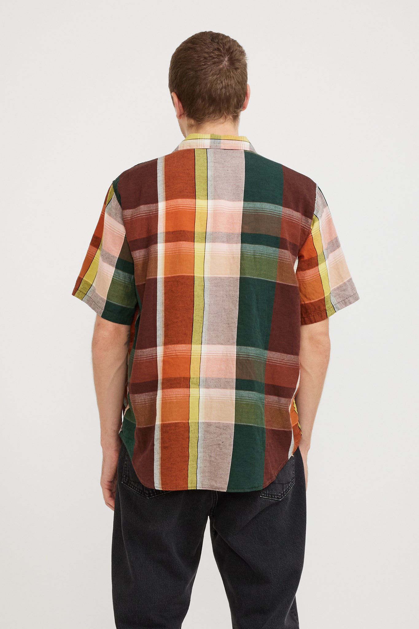 Orslow | Short Sleeve Work Shirt Check Multi | Maplestore