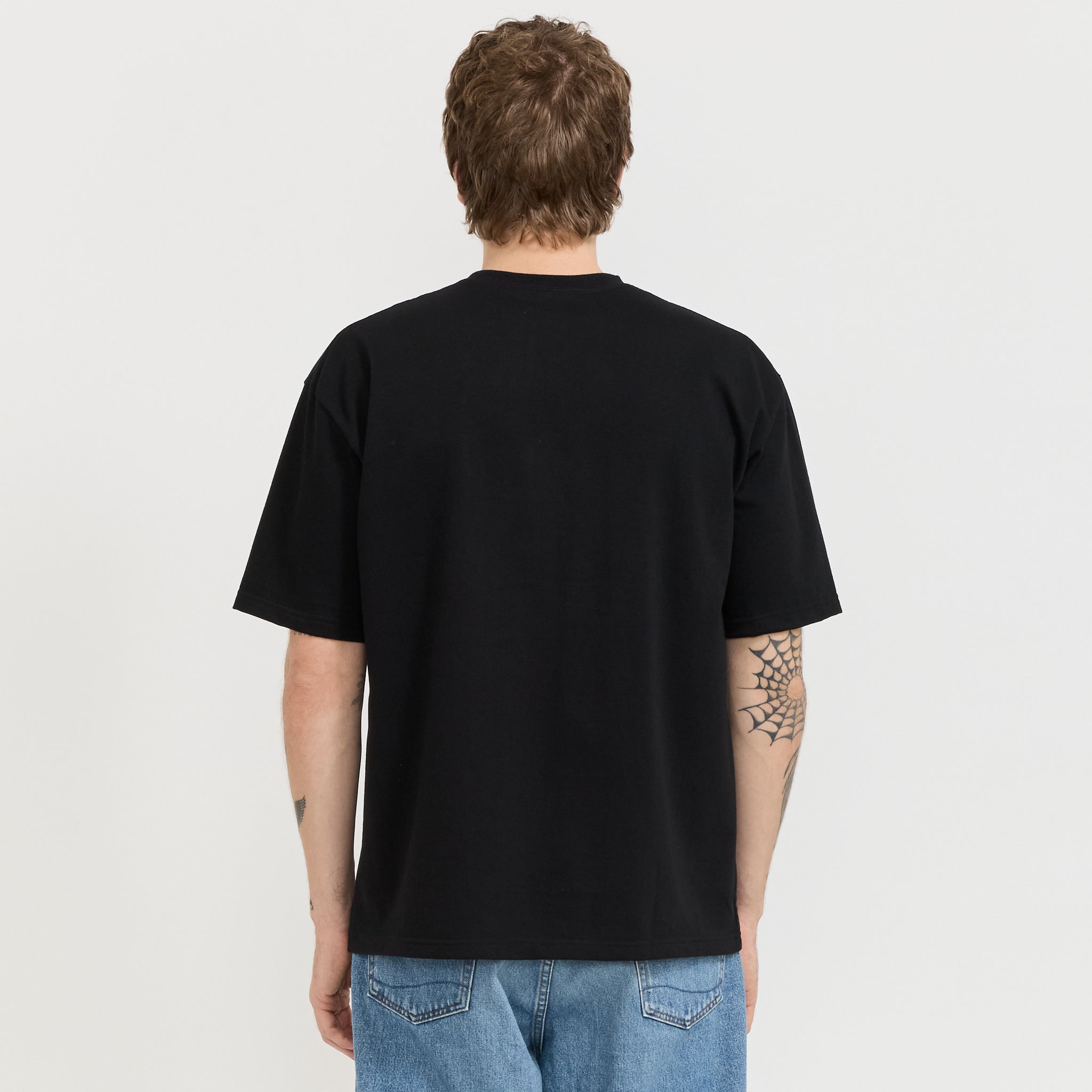 Sturdy Cotton T-Shirt With Pocket Black