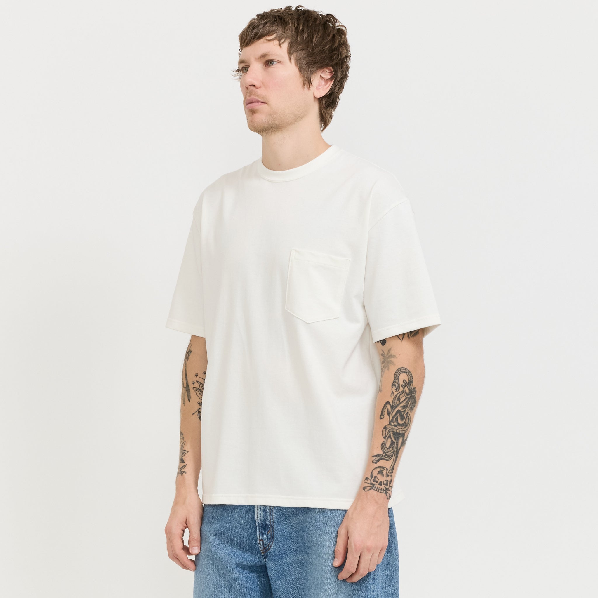 Sturdy Cotton T-Shirt With Pocket White