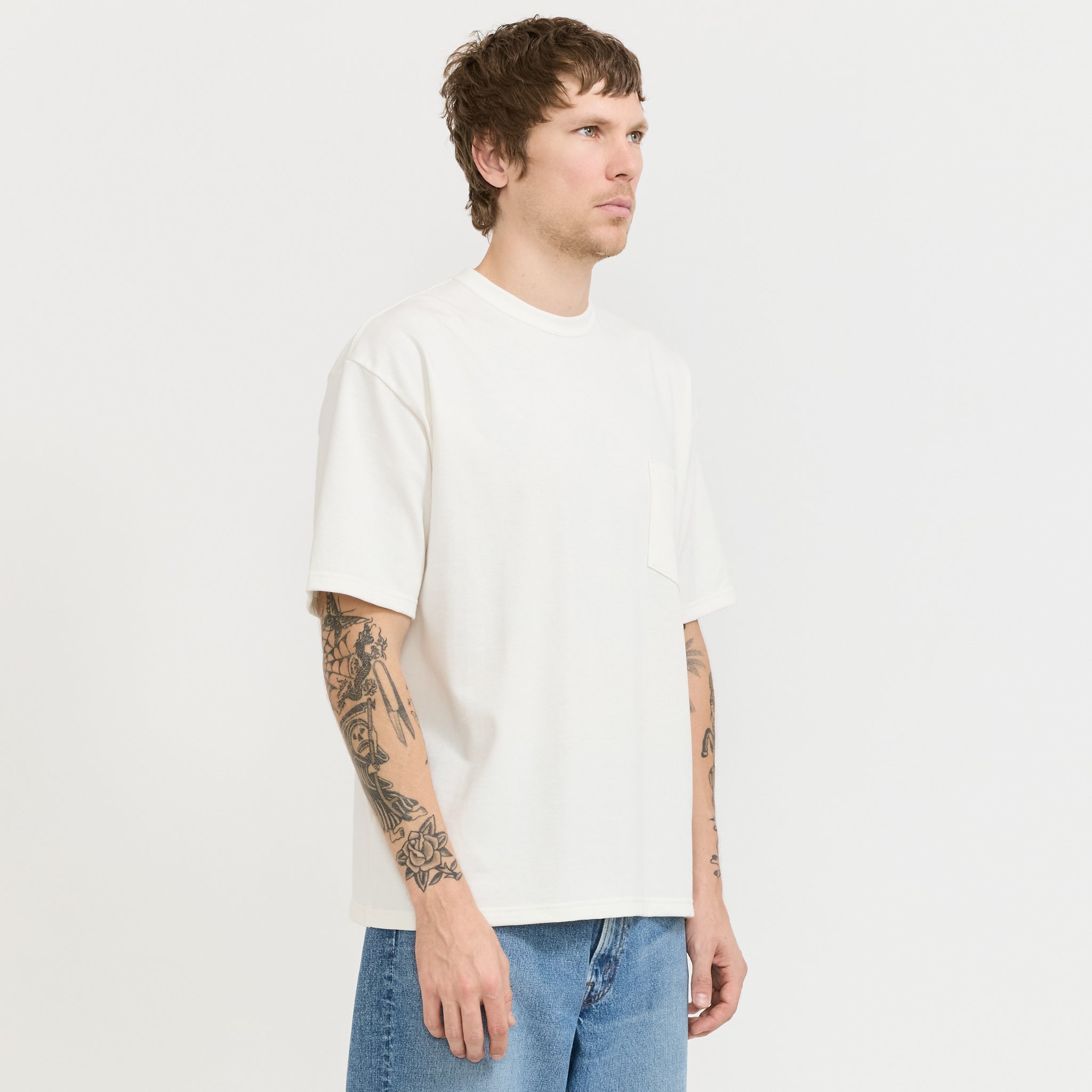 Sturdy Cotton T-Shirt With Pocket White