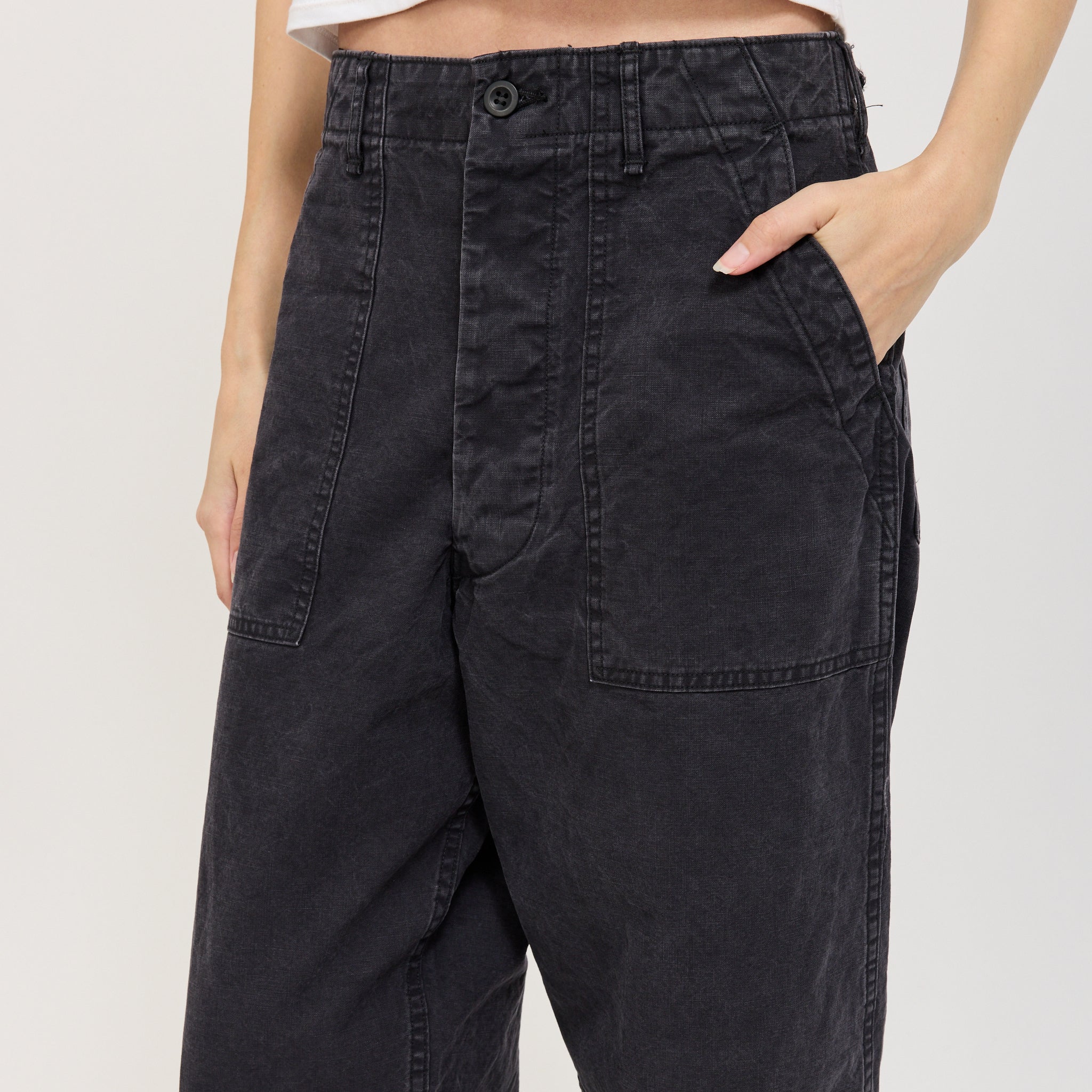 Womens Summer Fatigue Pants Black
