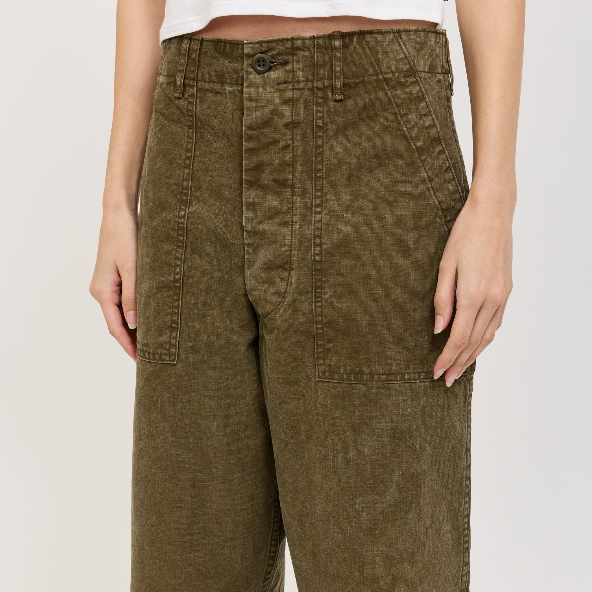 Womens Summer Fatigue Pants Olive