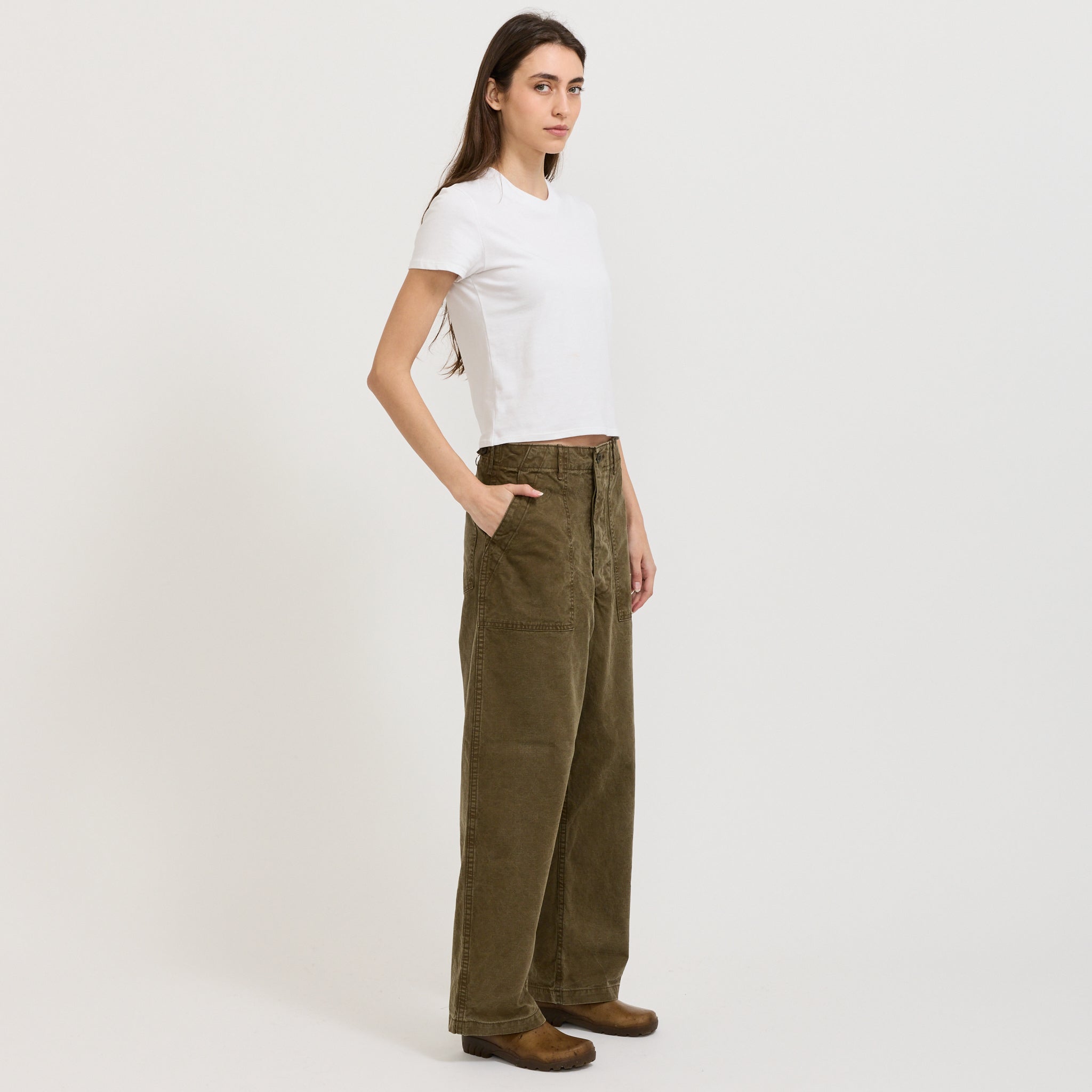 Womens Summer Fatigue Pants Olive