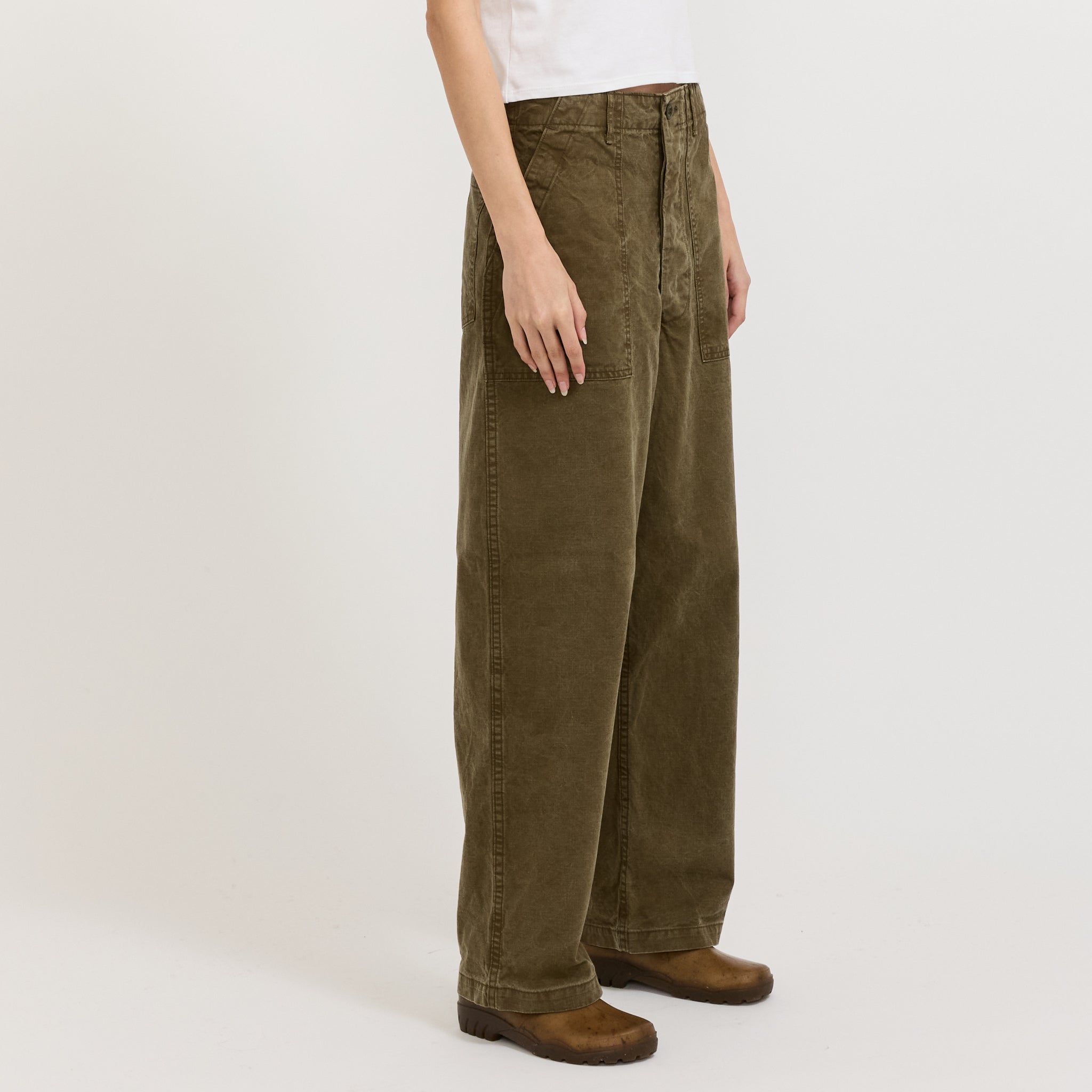 Womens Summer Fatigue Pants Olive