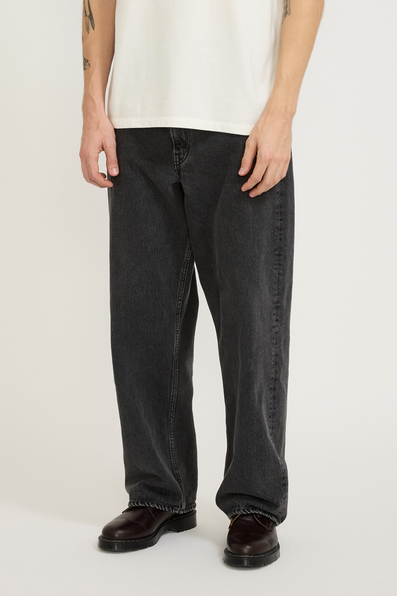 Super Dad's Denim Pants Black Denim Stone