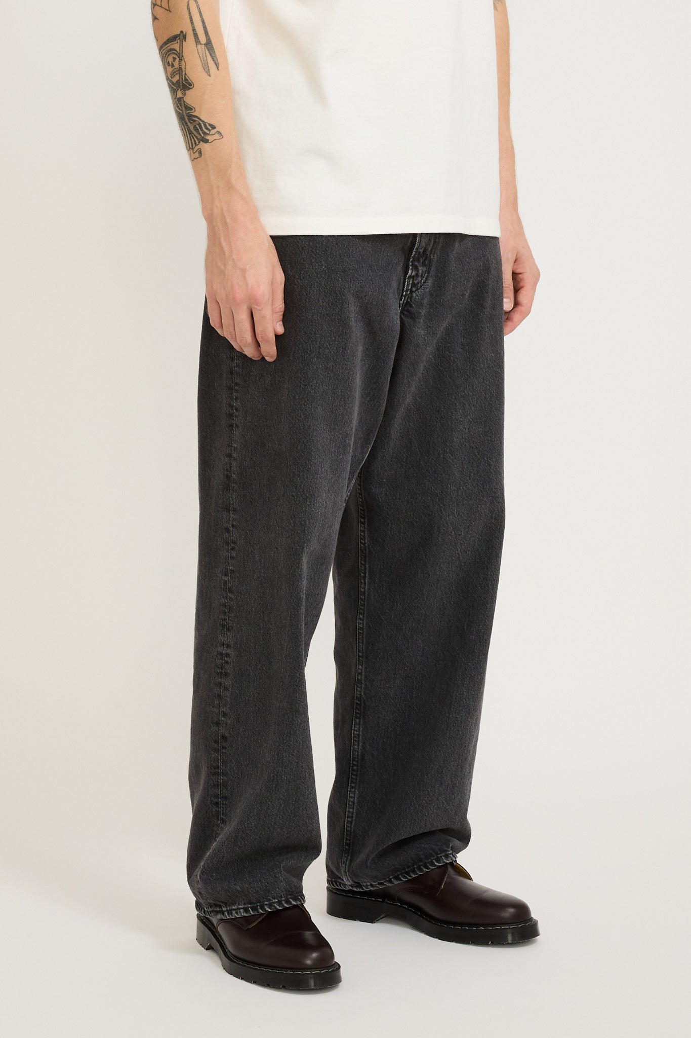 Super Dad's Denim Pants Black Denim Stone