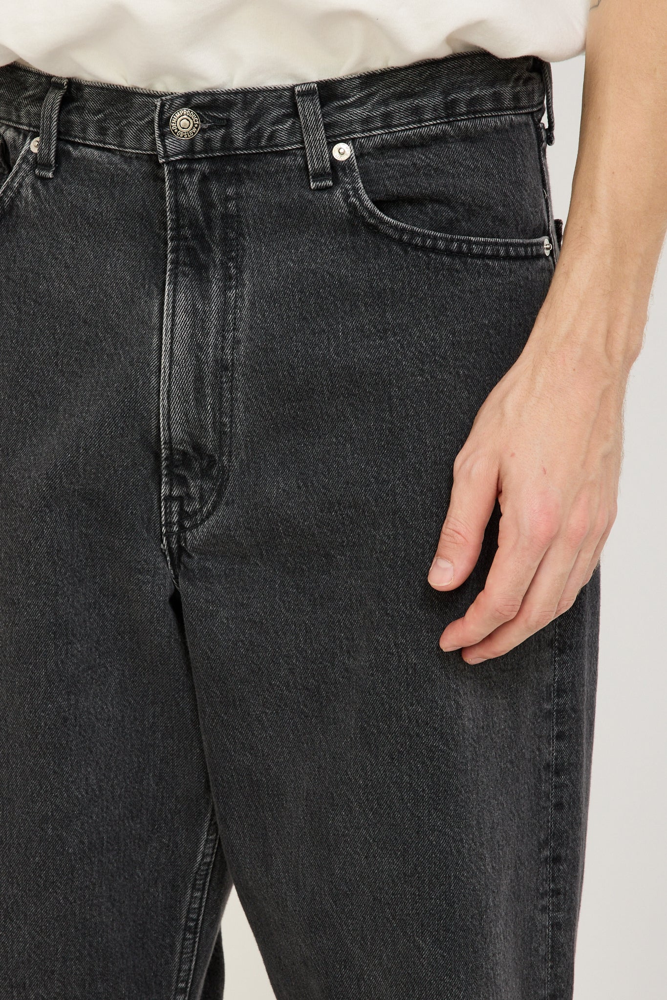 Super Dad's Denim Pants Black Denim Stone