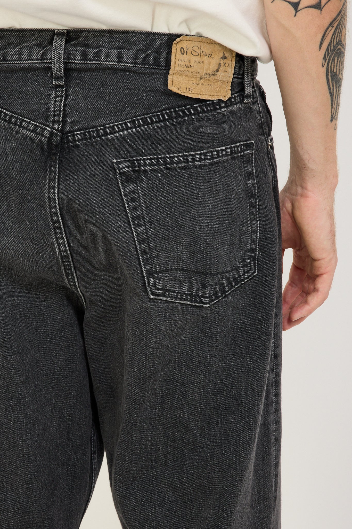Super Dad's Denim Pants Black Denim Stone