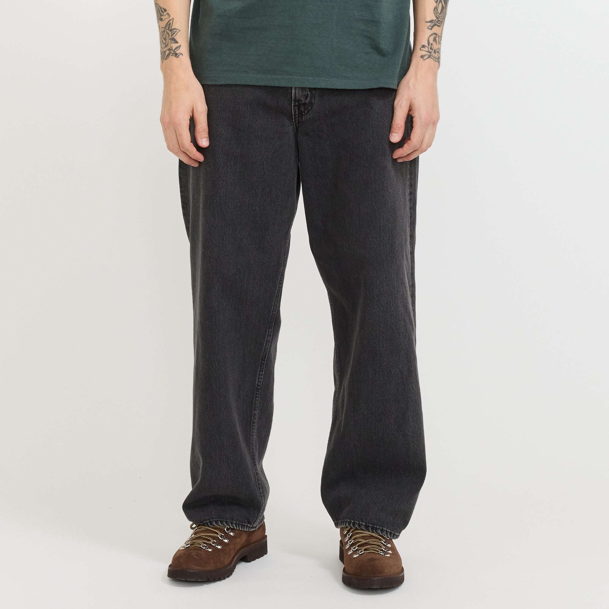 Orslow Super Dad's Denim Pants Black Denim Stone | Maplestore