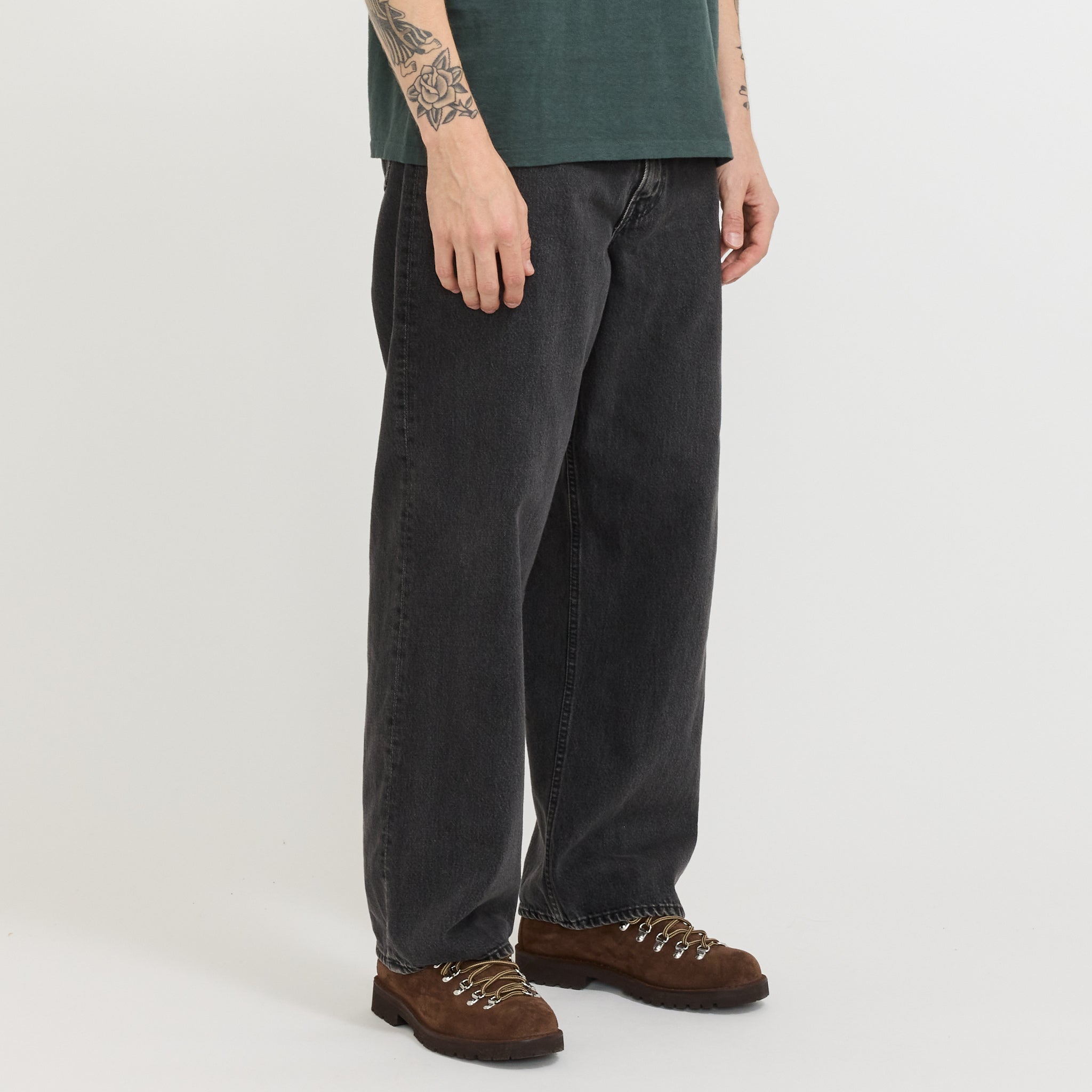 Super Dad's Denim Pants Black Denim Stone