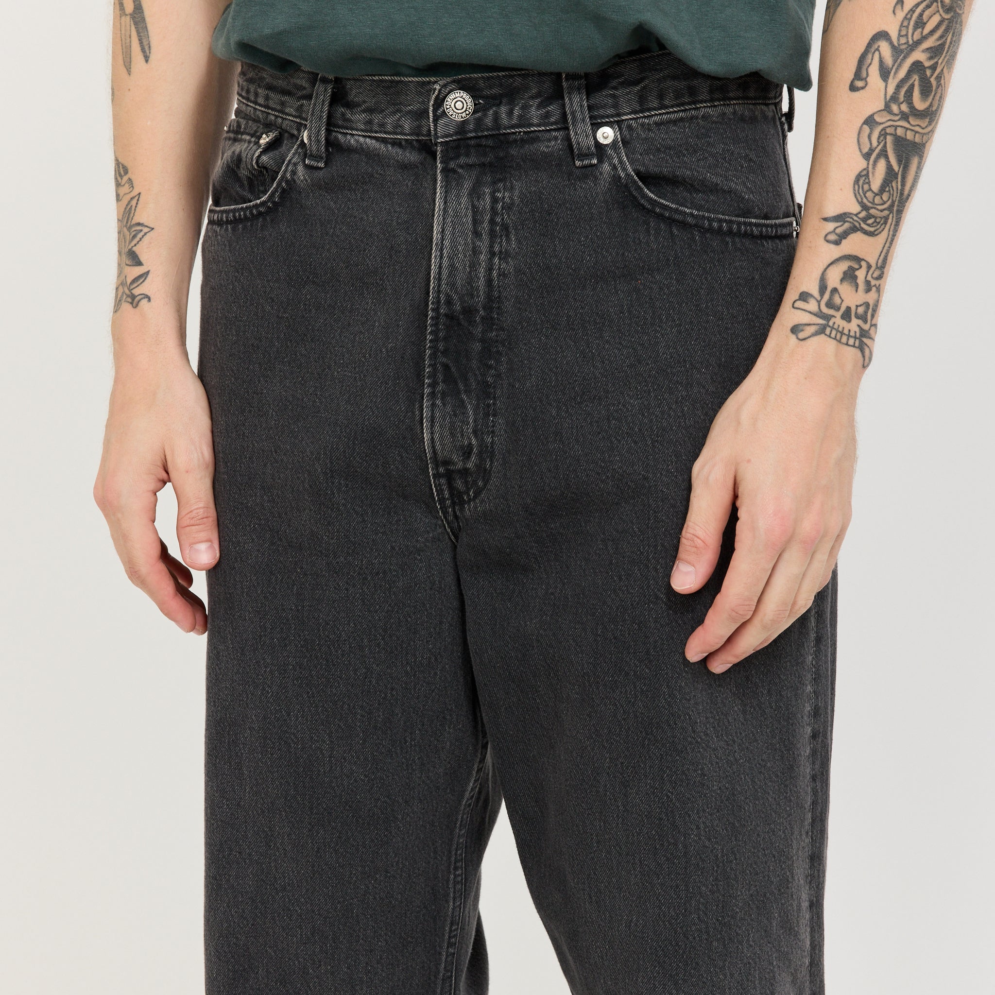 Super Dad's Denim Pants Black Denim Stone