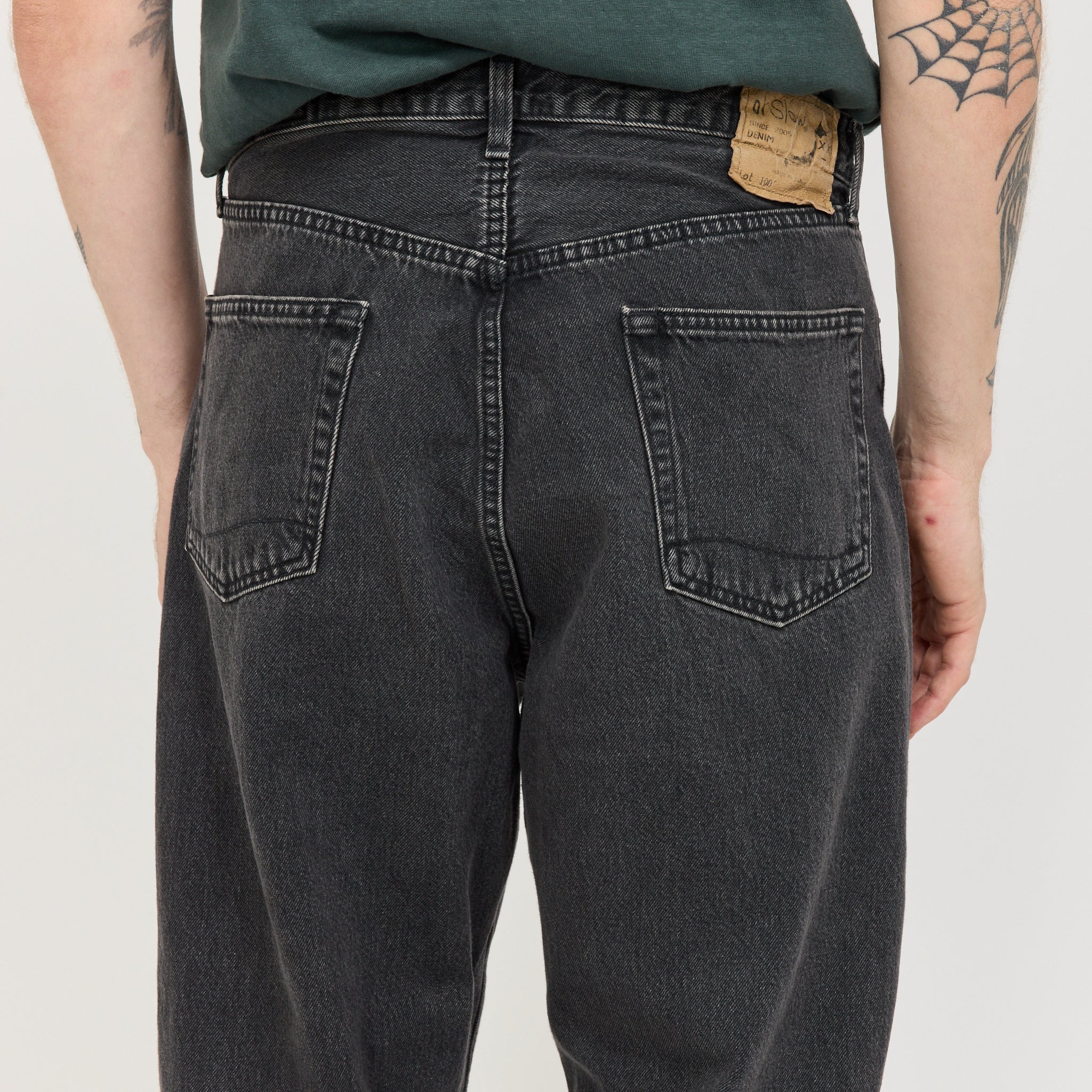 Super Dad's Denim Pants Black Denim Stone