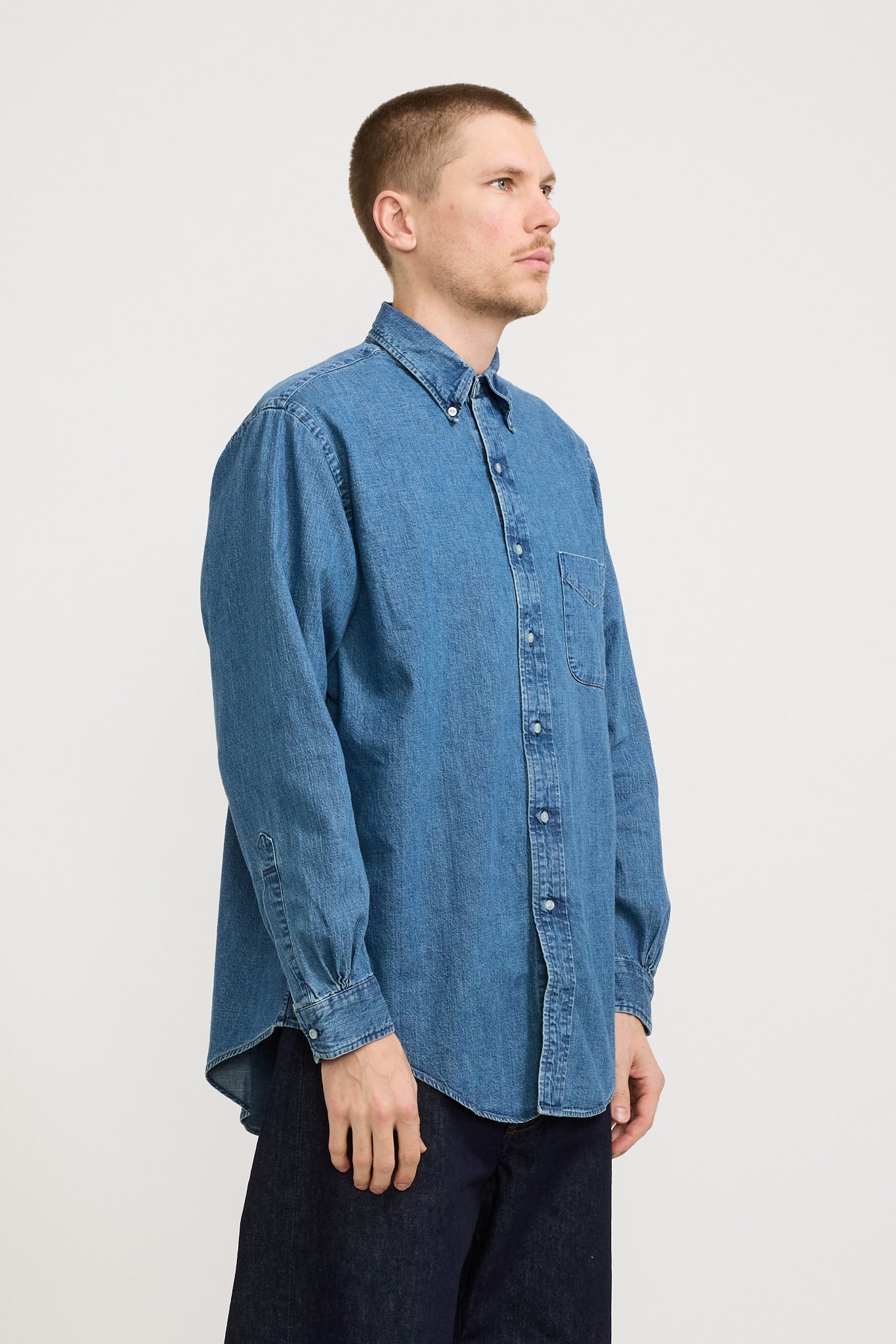 Orslow | Standard Button Down Shirt Denim Used | Maplestore