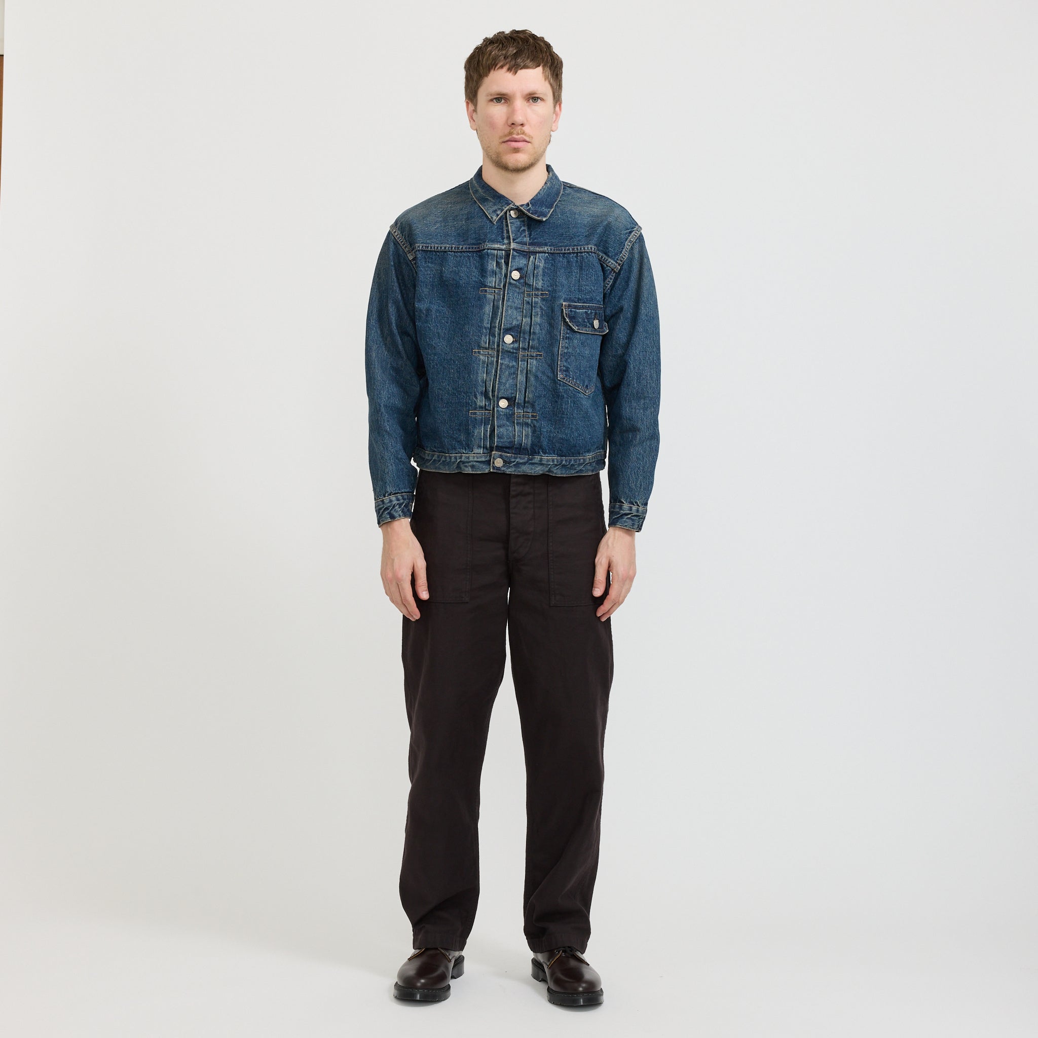 Type 1 40's Pleated Front Jacket Used Wash