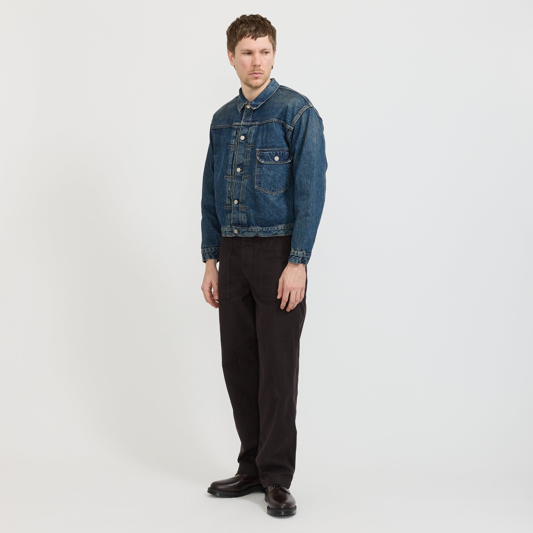 Type 1 40's Pleated Front Jacket Used Wash